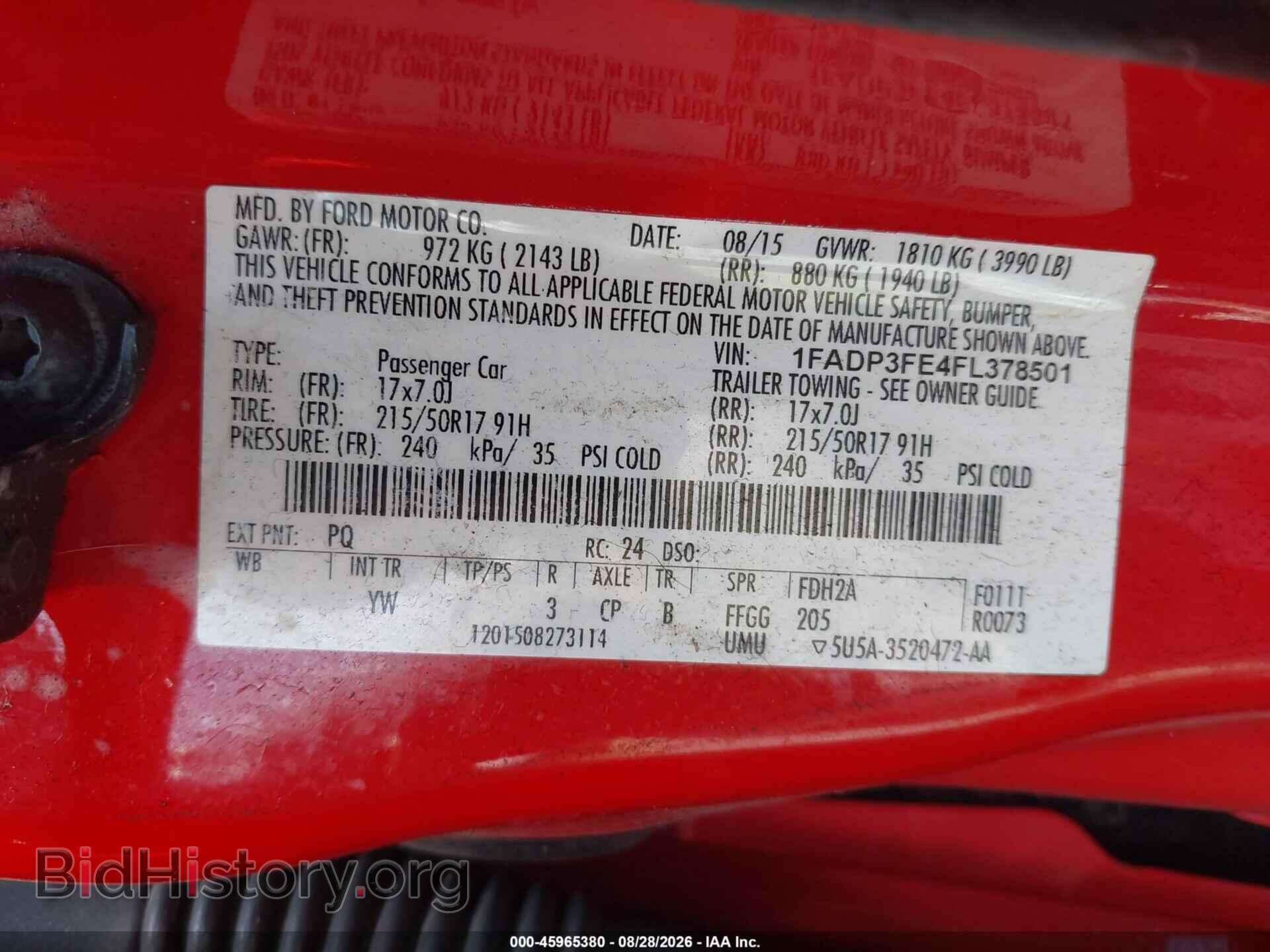 2015 FORD FOCUS - VIN: 1FADP3FE4FL378501 - Photo 9