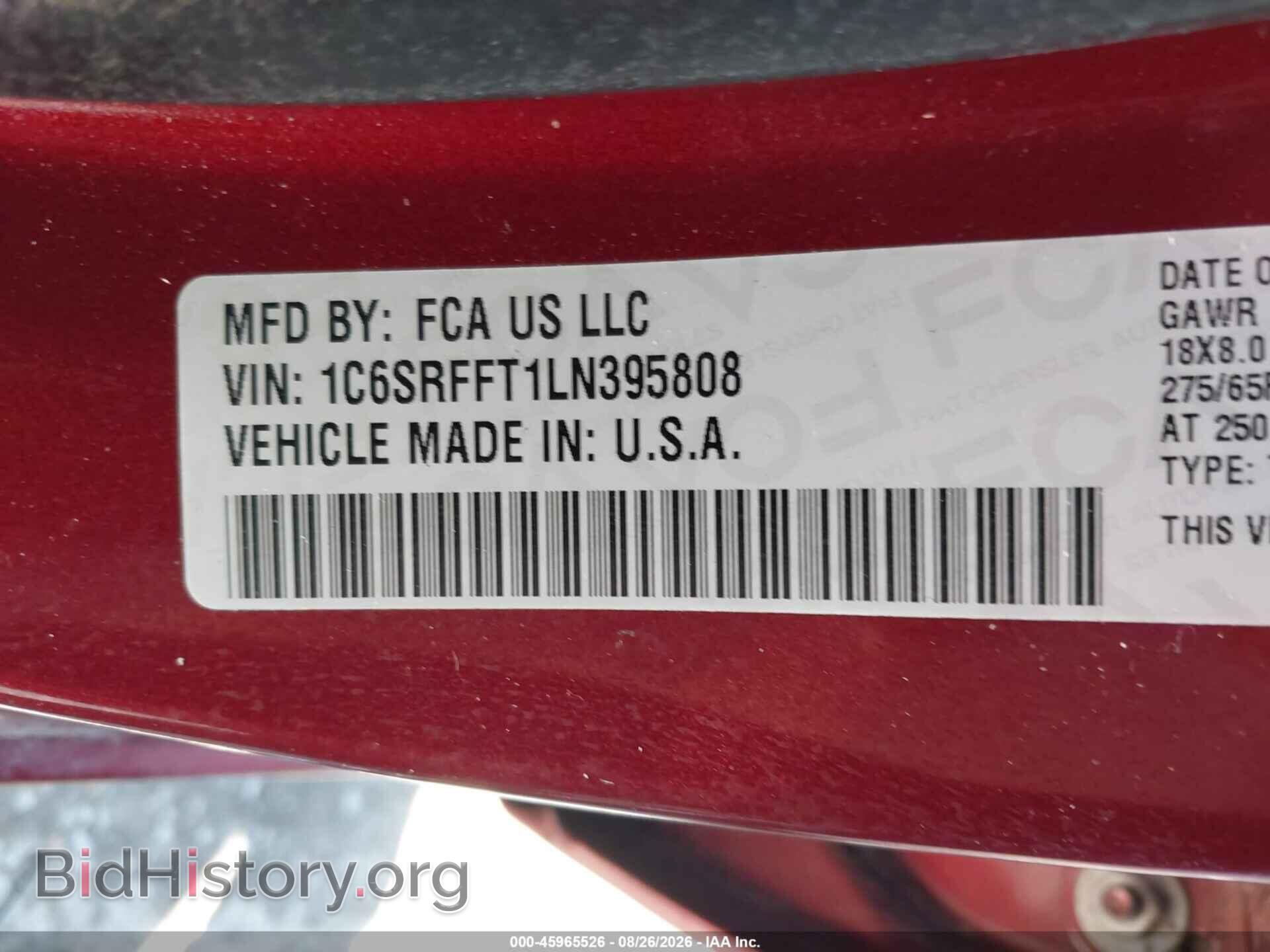 2020 RAM 1500 - VIN: 1C6SRFFT1LN395808 - Photo 9
