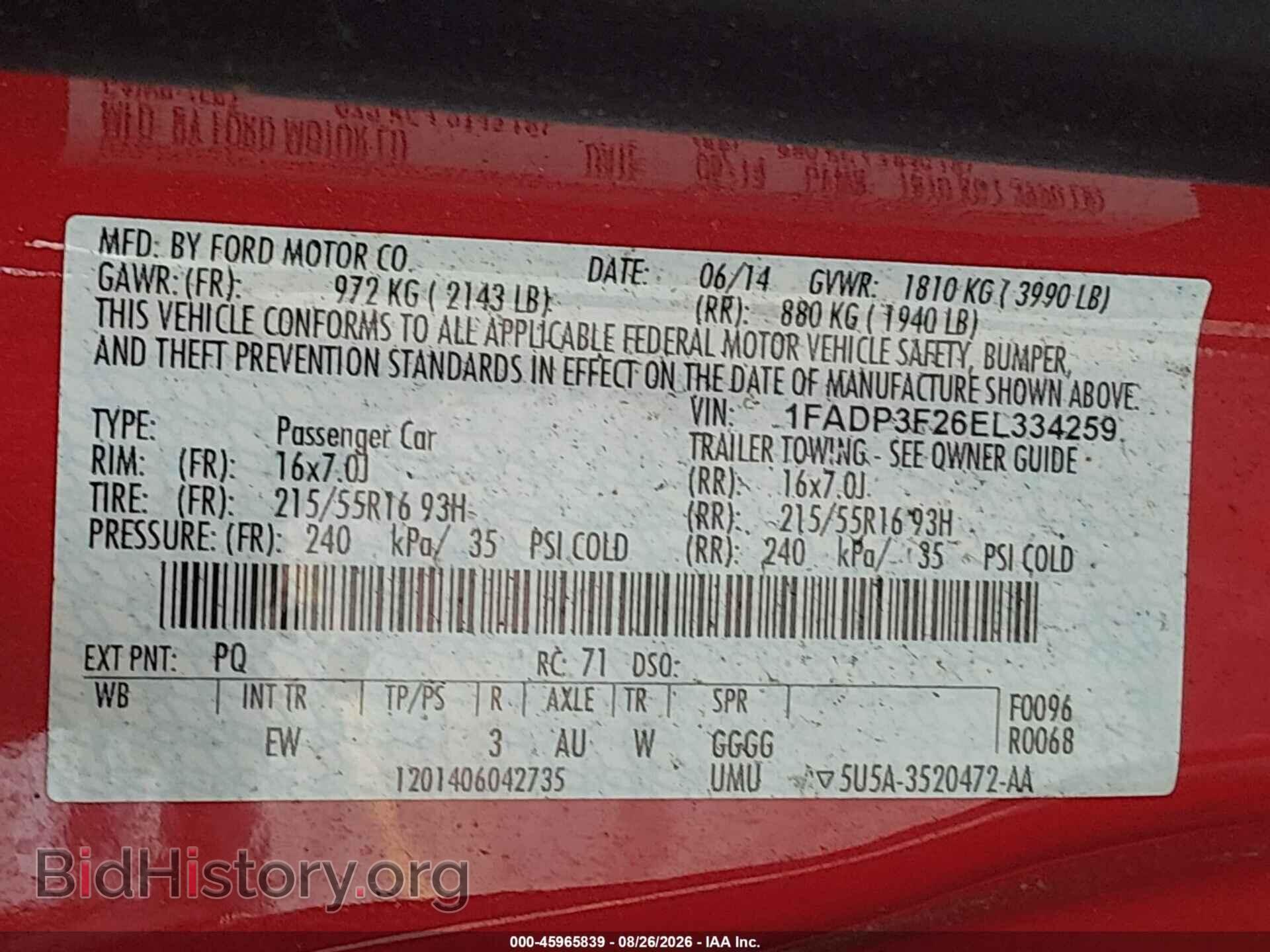 2014 FORD FOCUS - VIN: 1FADP3F26EL334259 - Photo 9