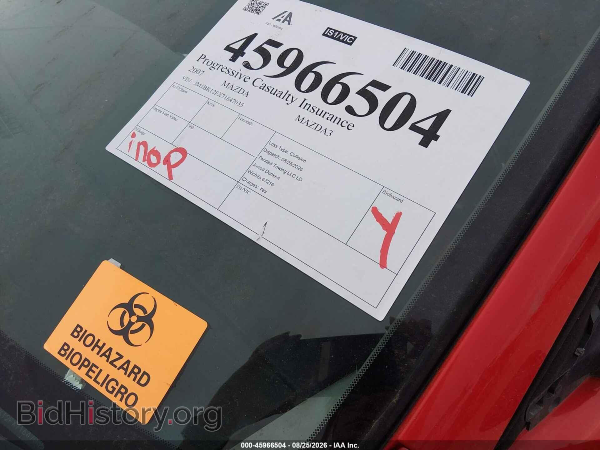 2007 MAZDA MAZDA3 - VIN: JM1BK12FX71647035 - Photo 7