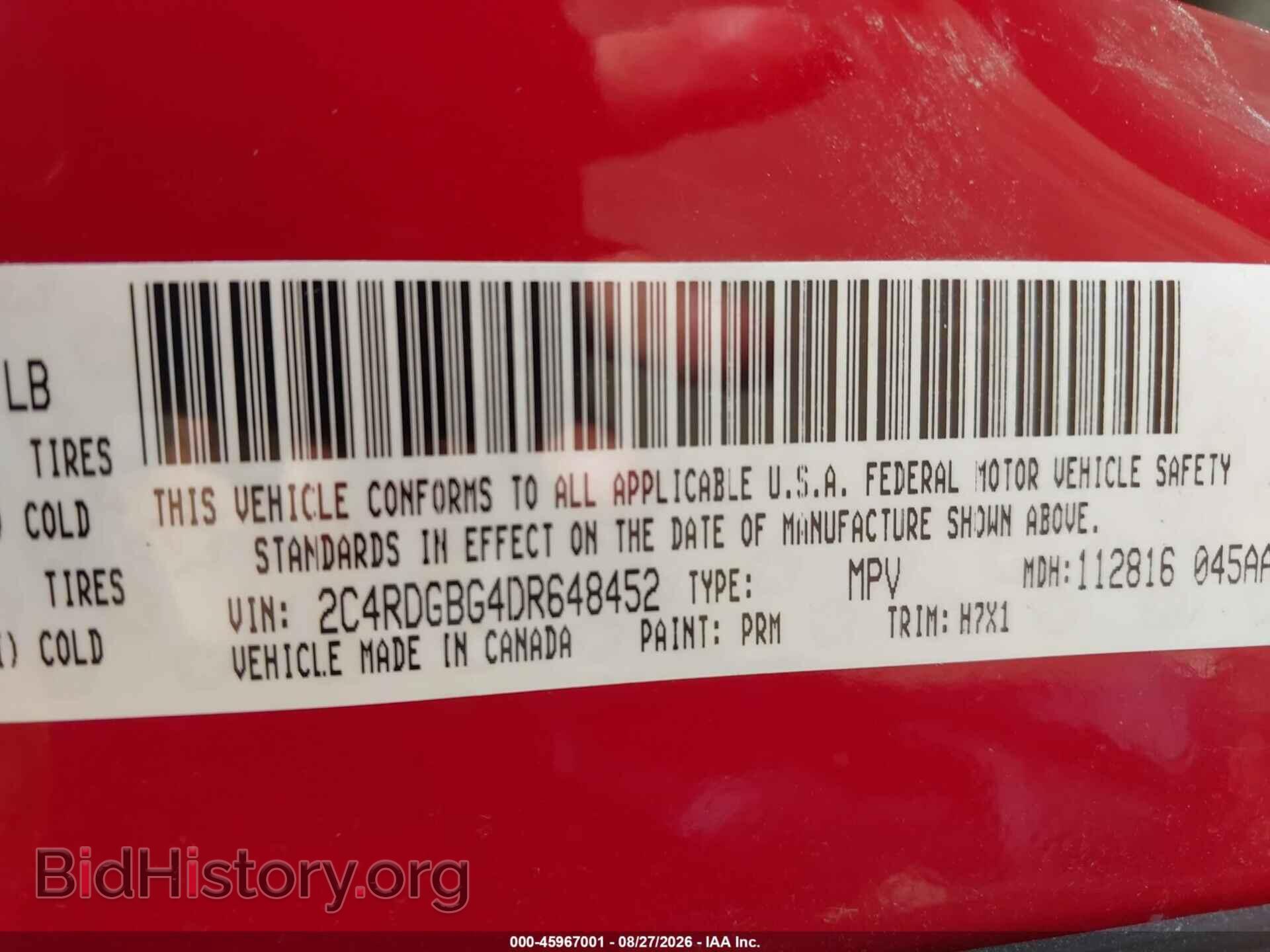 2013 DODGE GRAND CARAVAN - VIN: 2C4RDGBG4DR648452 - Фото 9