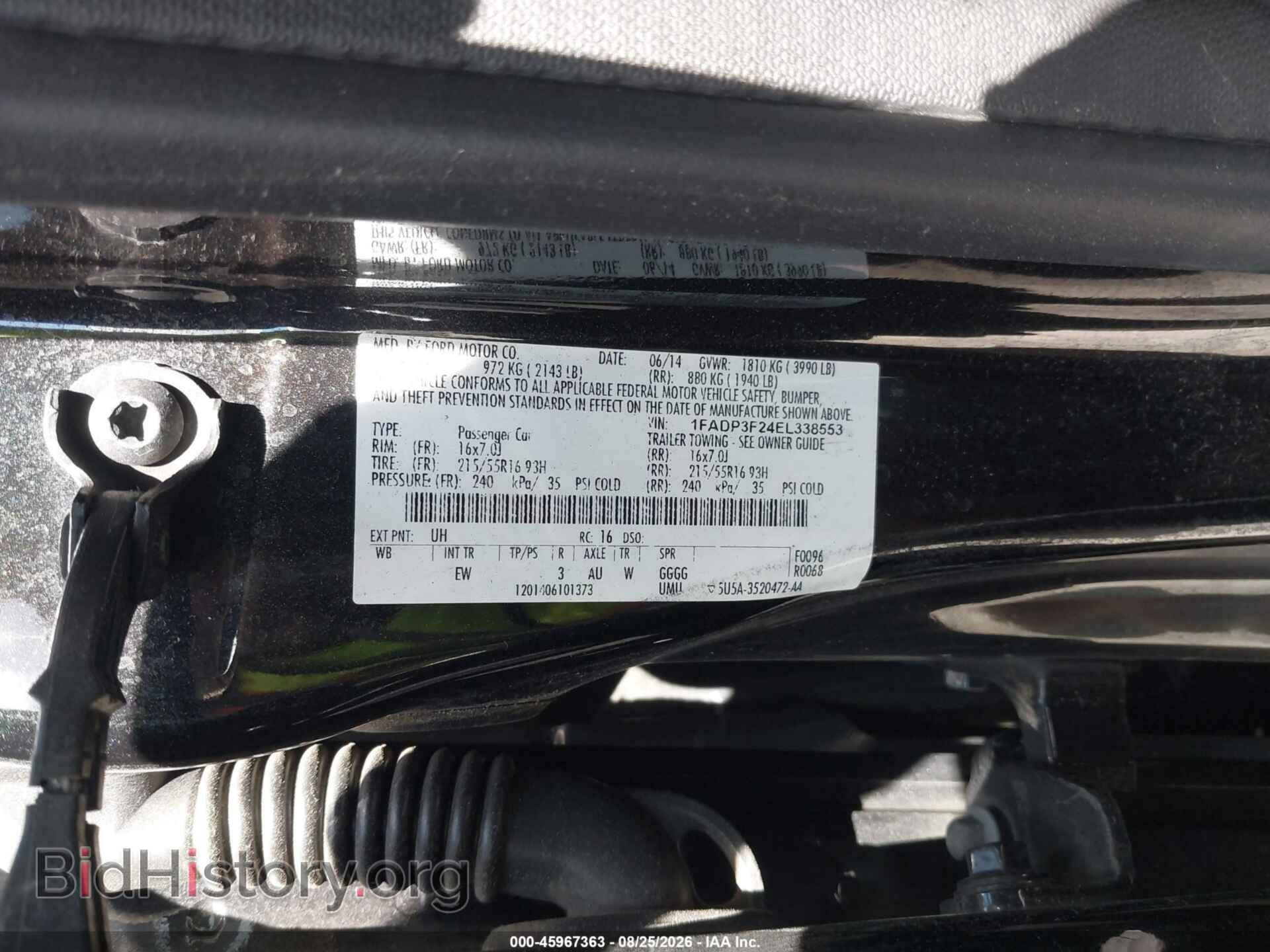 2014 FORD FOCUS - VIN: 1FADP3F24EL338553 - Photo 9