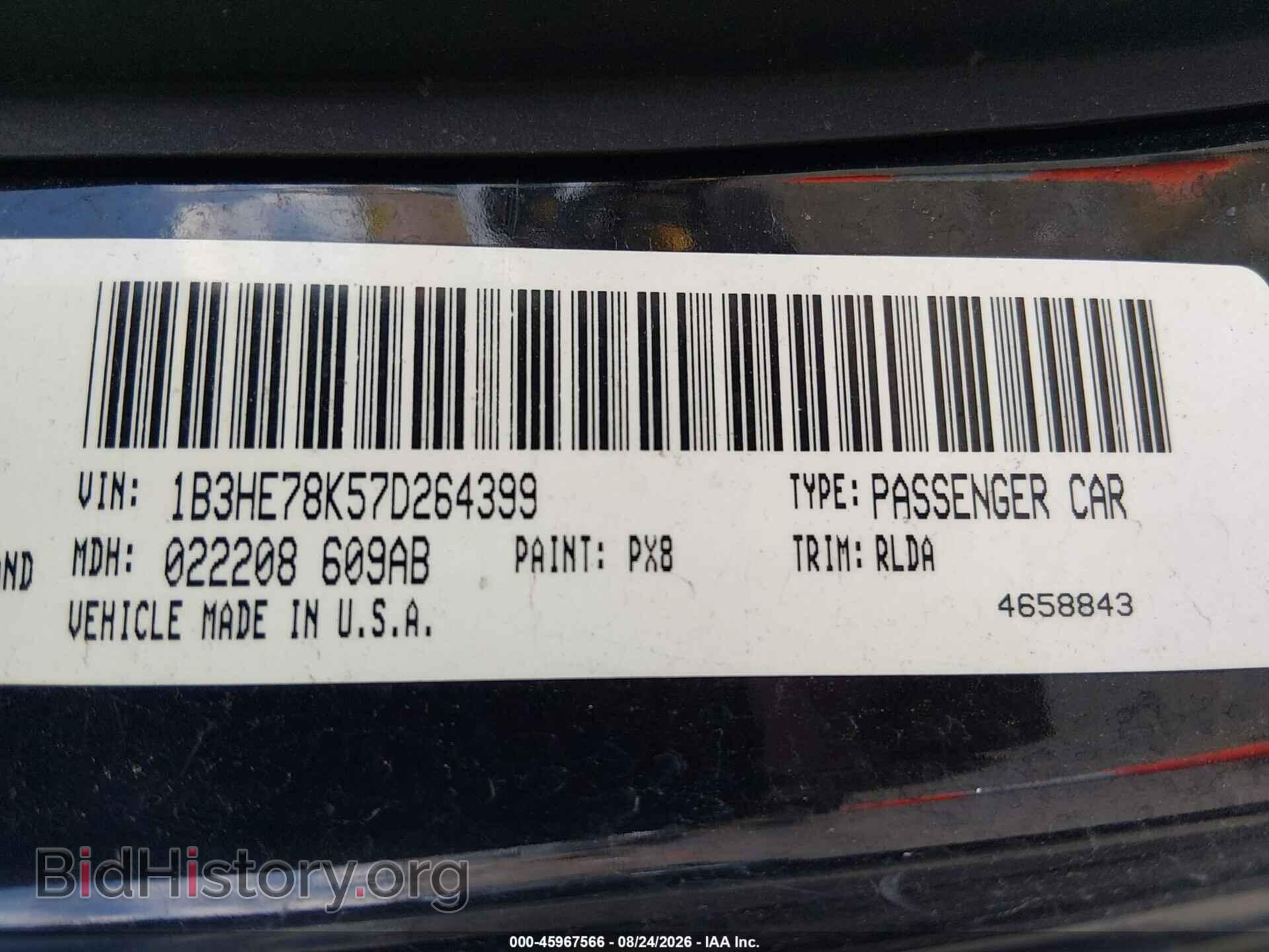 2007 DODGE CALIBER - VIN: 1B3HE78K57D264399 - Photo 9