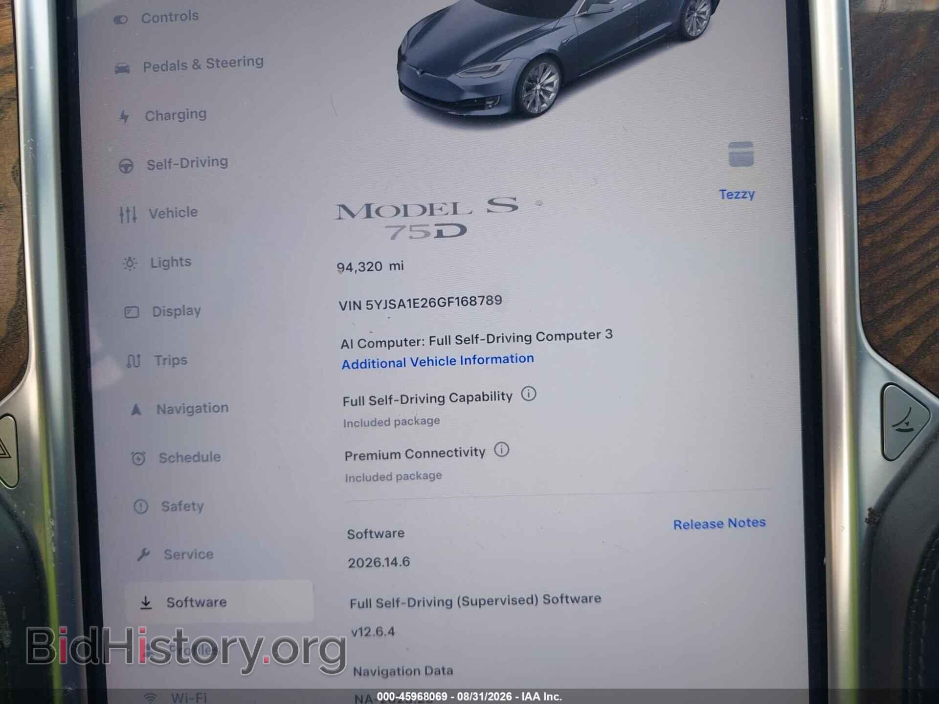 2016 TESLA MODEL S - VIN: 5YJSA1E26GF168789 - Photo 7