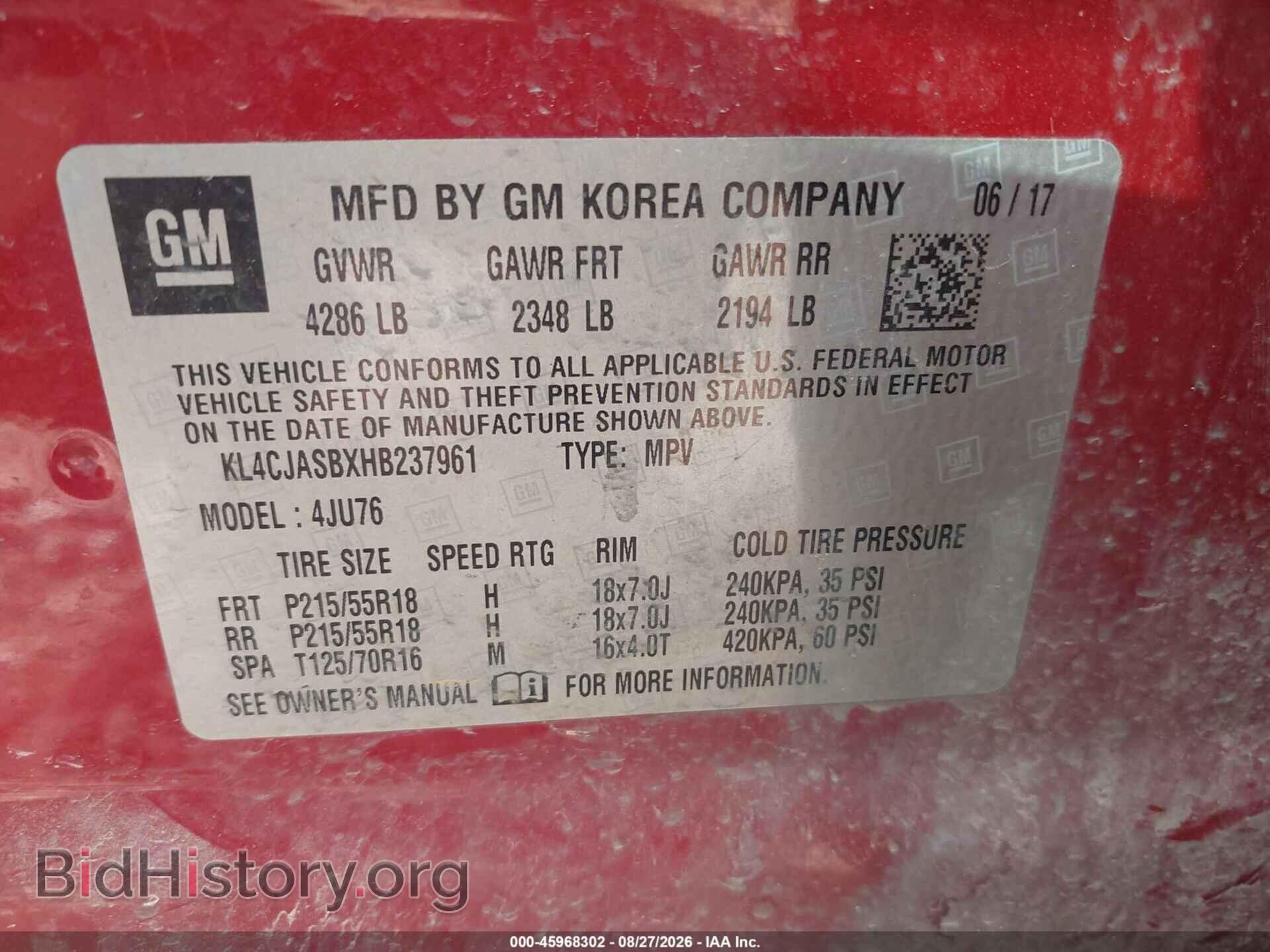 2017 BUICK ENCORE - VIN: KL4CJASBXHB237961 - Photo 9