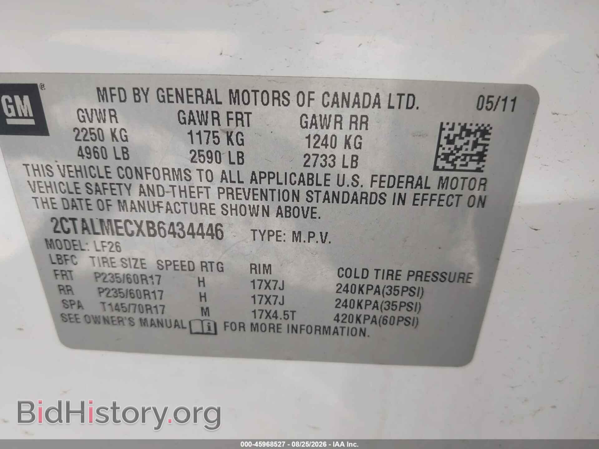 2011 GMC TERRAIN - VIN: 2CTALMECXB6434446 - Photo 9