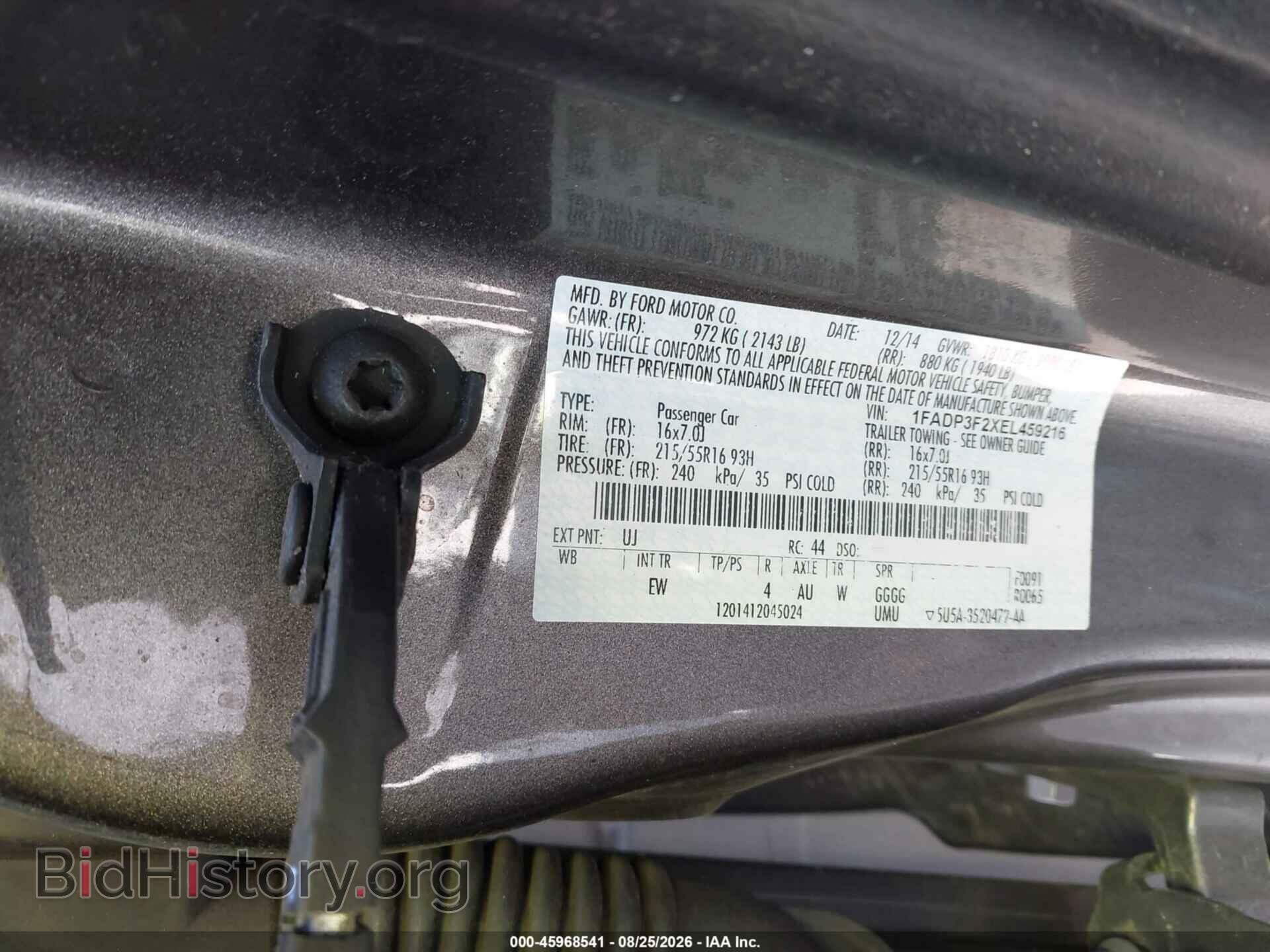2014 FORD FOCUS - VIN: 1FADP3F2XEL459216 - Фото 9