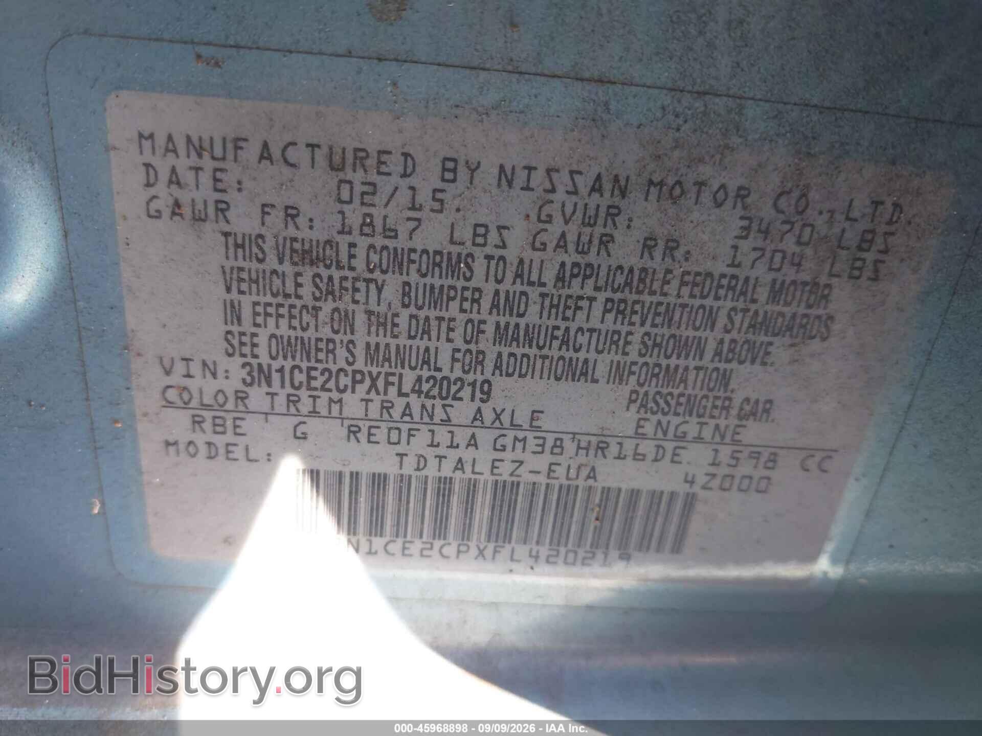 2015 NISSAN VERSA NOTE - VIN: 3N1CE2CPXFL420219 - Photo 9