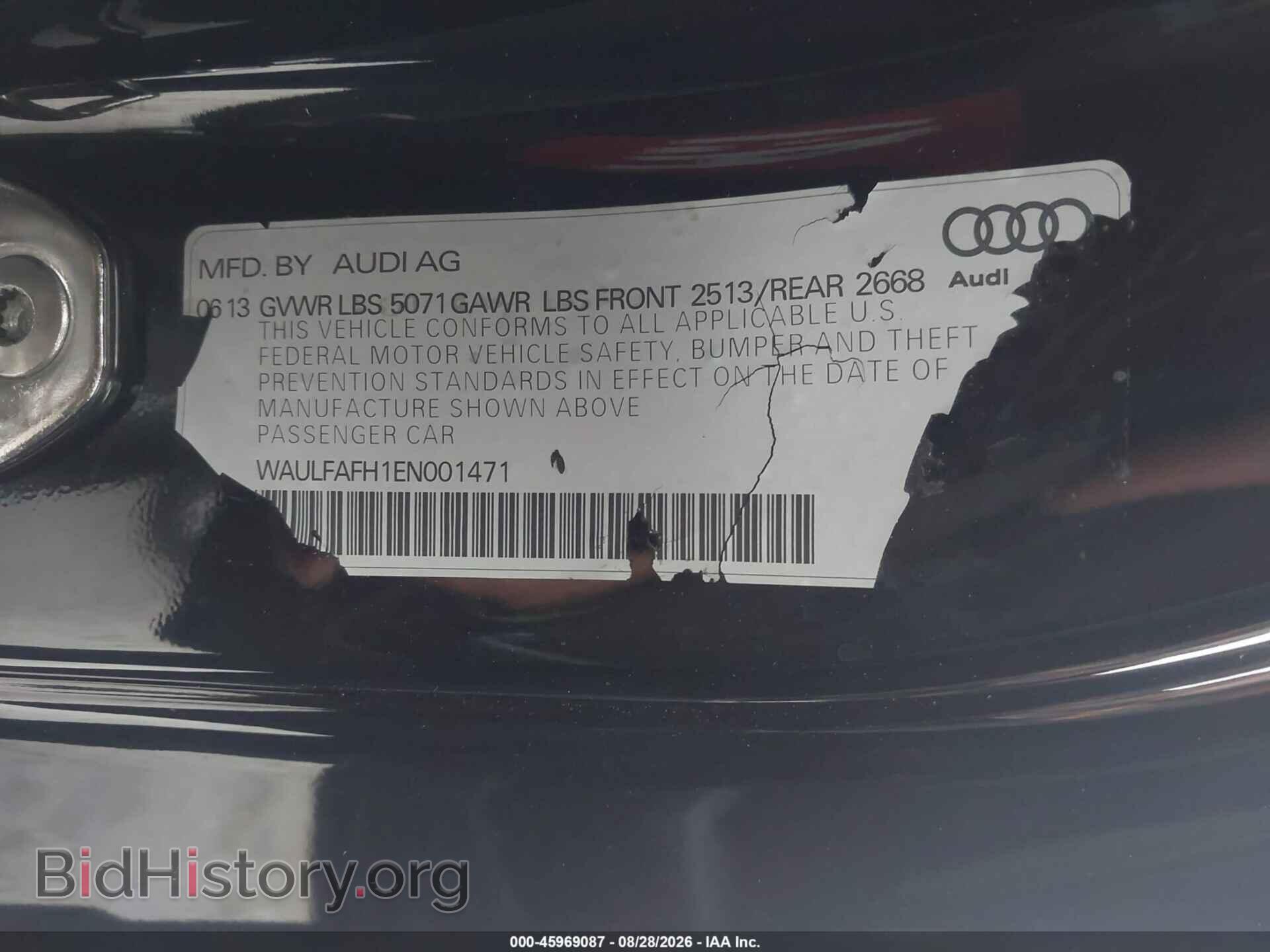 2014 AUDI A5 - VIN: WAULFAFH1EN001471 - Photo 9
