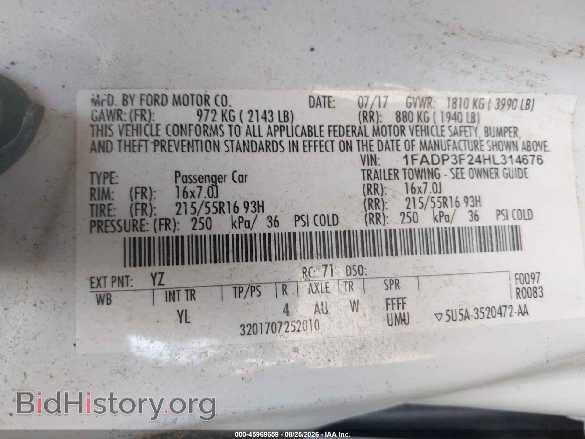 2017 FORD FOCUS - VIN: 1FADP3F24HL314676 - Photo 9