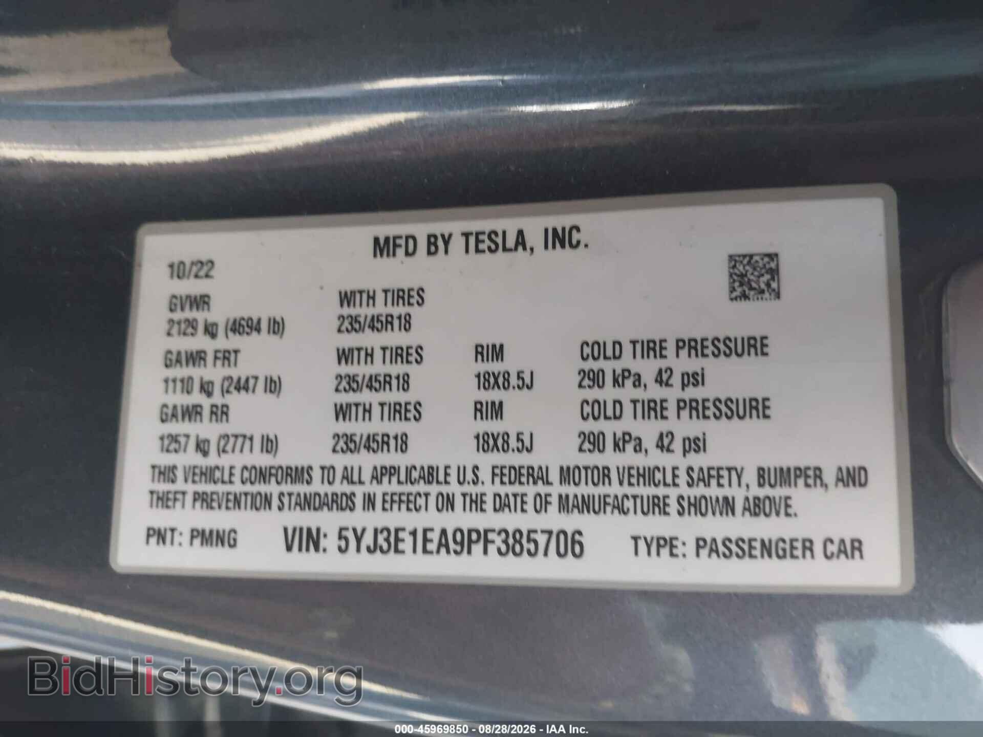 2023 TESLA MODEL 3 - VIN: 5YJ3E1EA9PF385706 - Photo 9