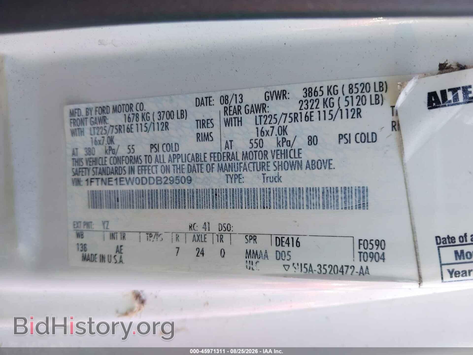 2013 FORD E-150 - VIN: 1FTNE1EW0DDB29509 - Photo 9