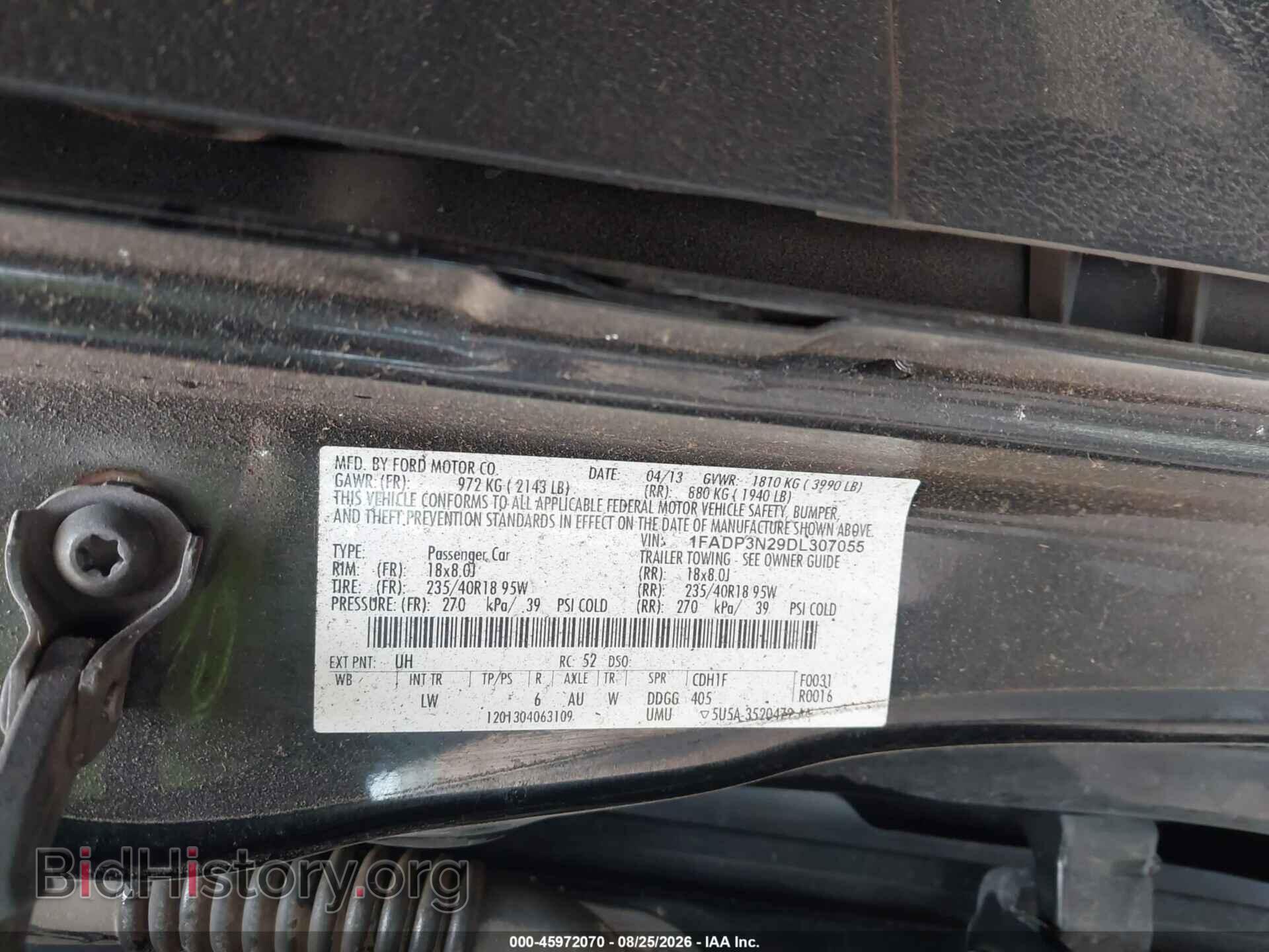 2013 FORD FOCUS - VIN: 1FADP3N29DL307055 - Фото 9