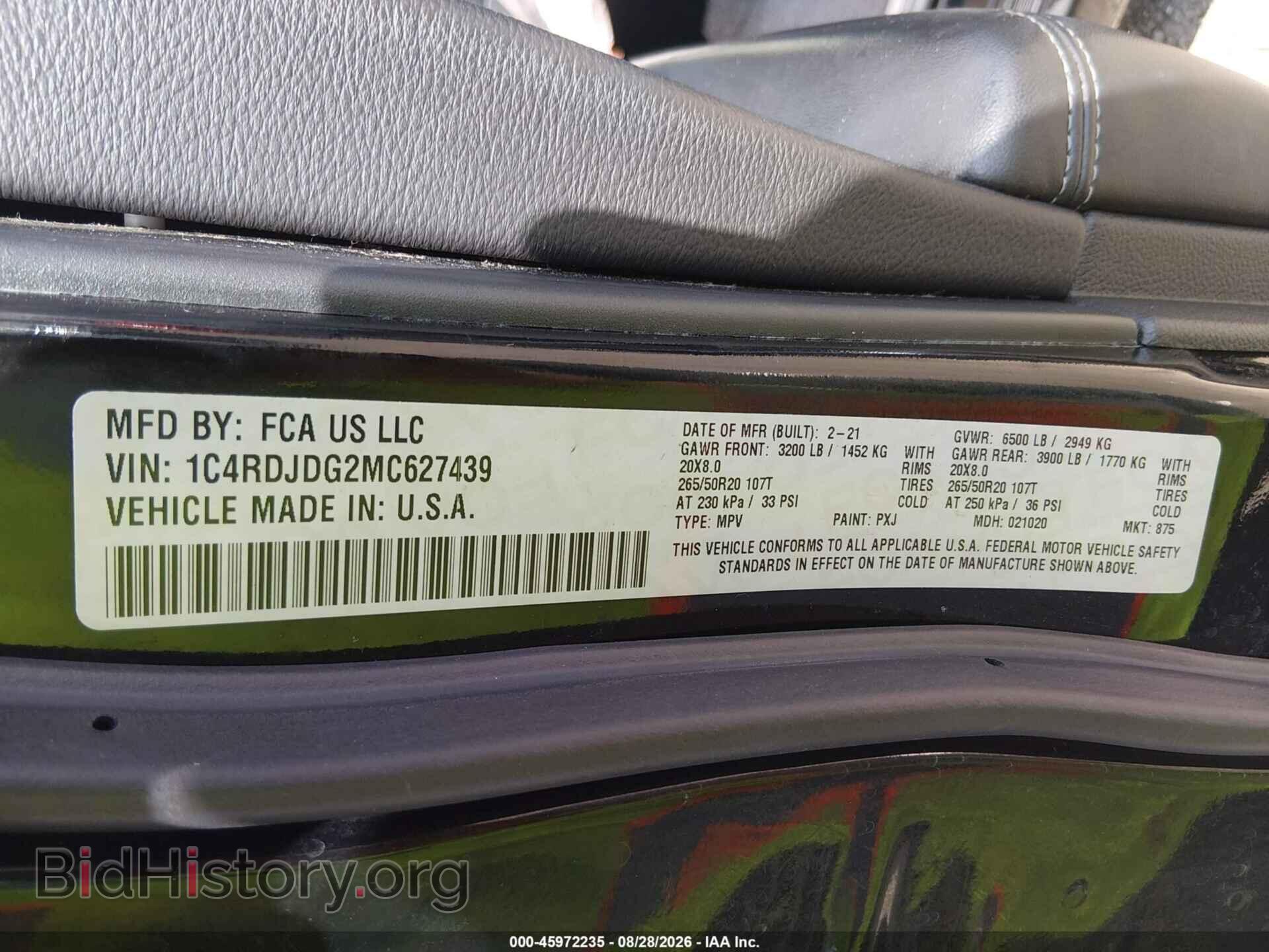 2021 DODGE DURANGO - VIN: 1C4RDJDG2MC627439 - Photo 9