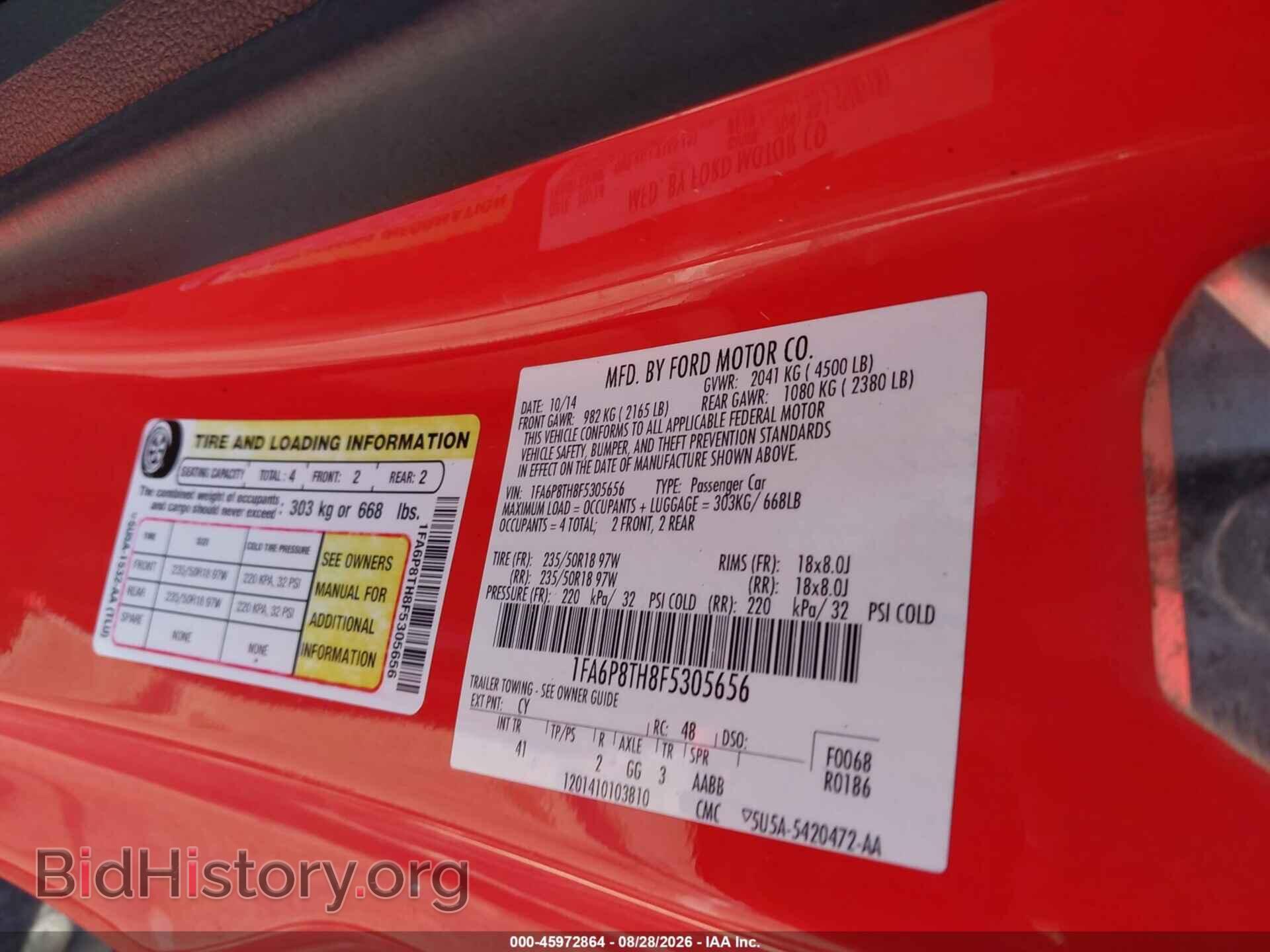 2015 FORD MUSTANG - VIN: 1FA6P8TH8F5305656 - Фото 9
