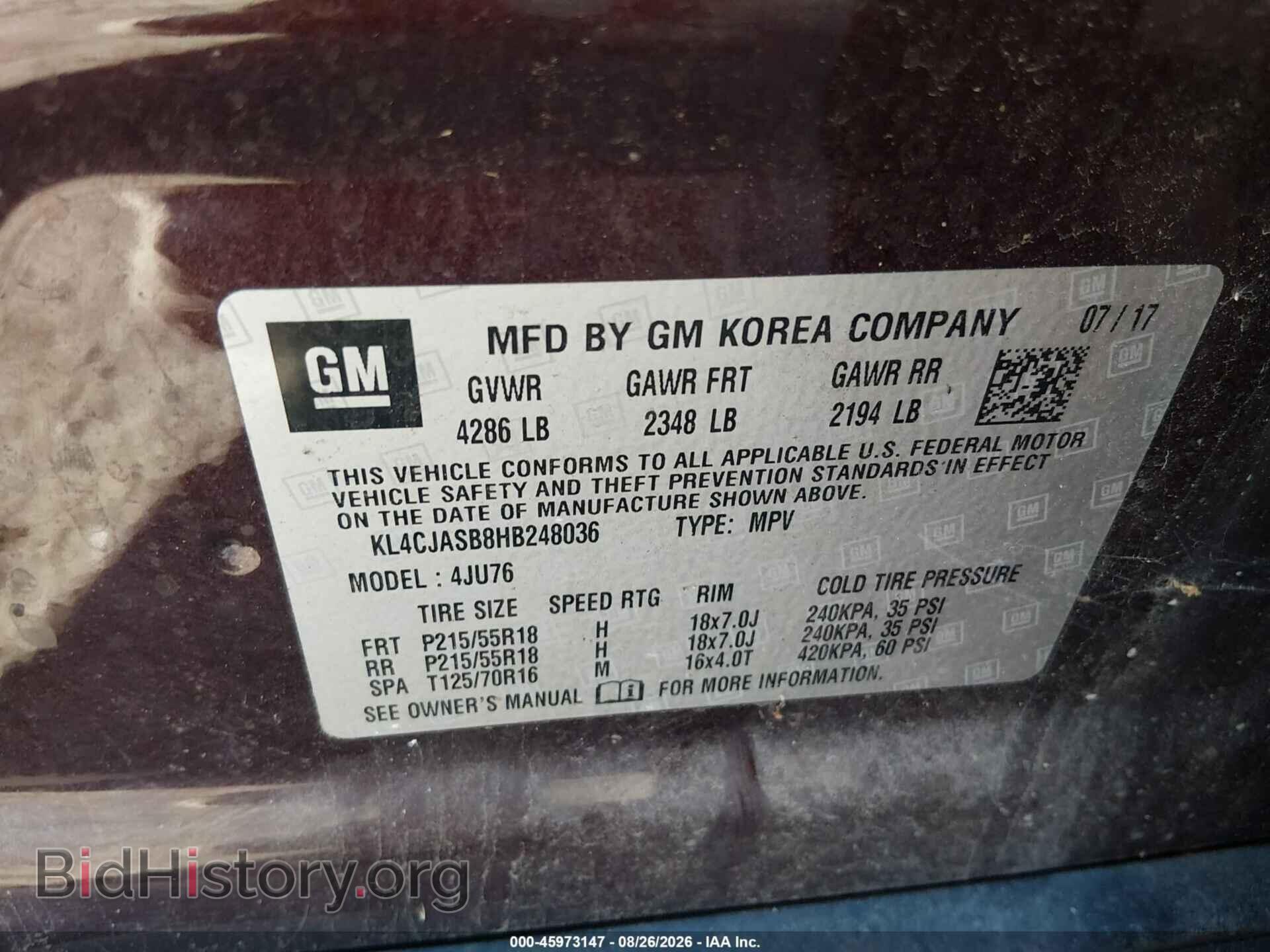 2017 BUICK ENCORE - VIN: KL4CJASB8HB248036 - Photo 9