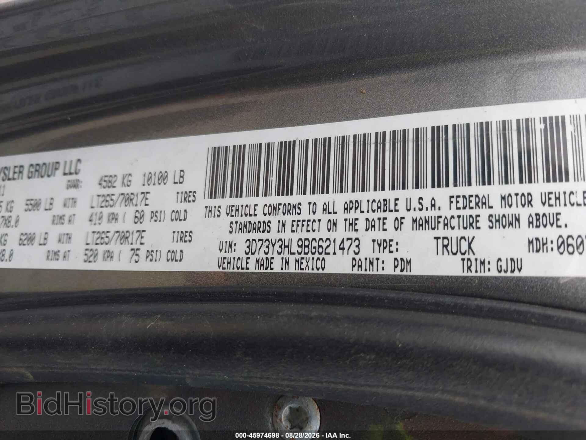 2011 RAM RAM 3500 - VIN: 3D73Y3HL9BG621473 - Photo 9