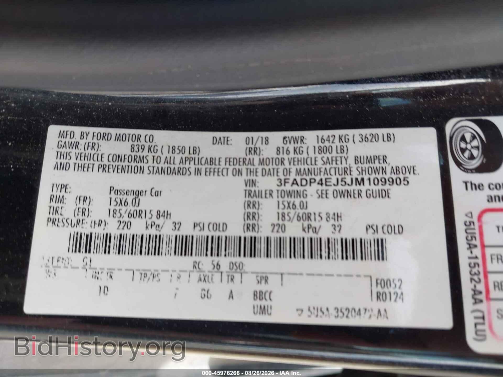 2018 FORD FIESTA - VIN: 3FADP4EJ5JM109905 - Photo 9
