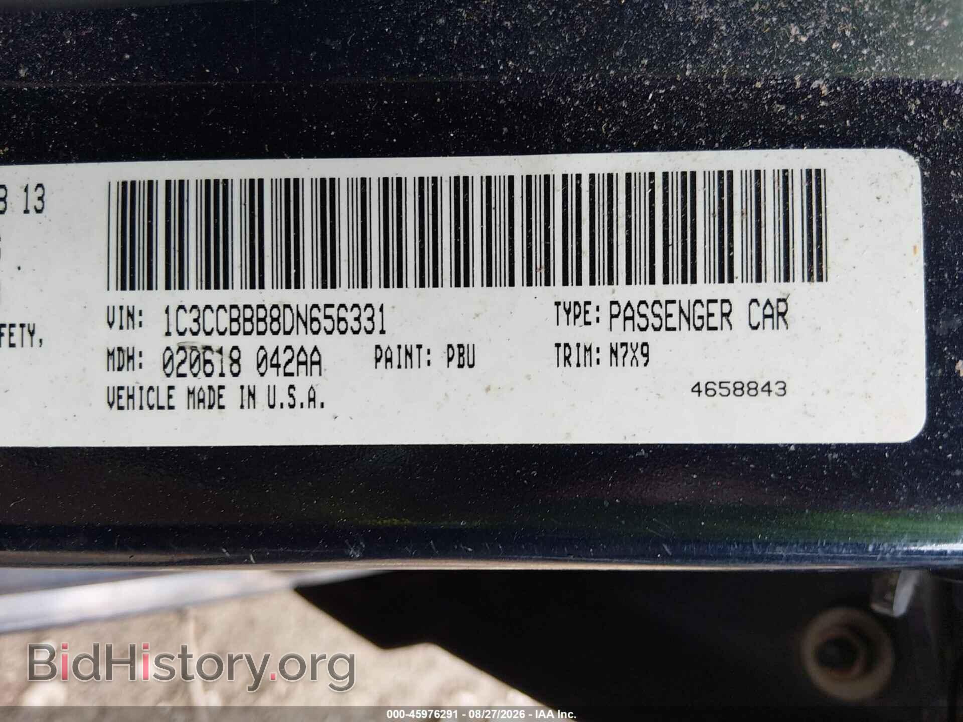 2013 CHRYSLER 200 - VIN: 1C3CCBBB8DN656331 - Фото 9