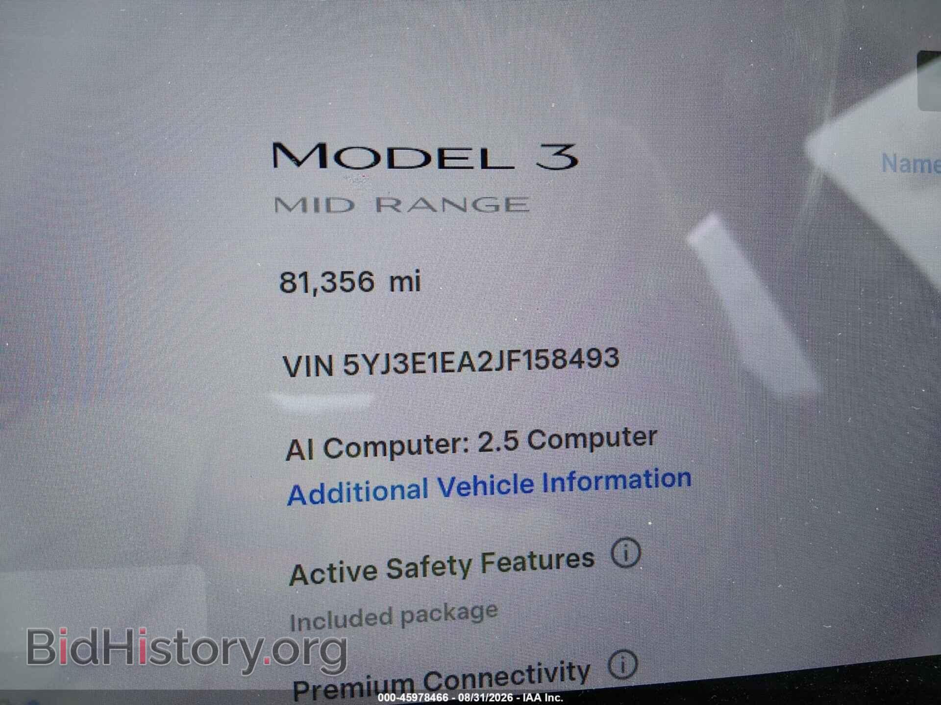 2018 TESLA MODEL 3 - VIN: 5YJ3E1EA2JF158493 - Фото 14