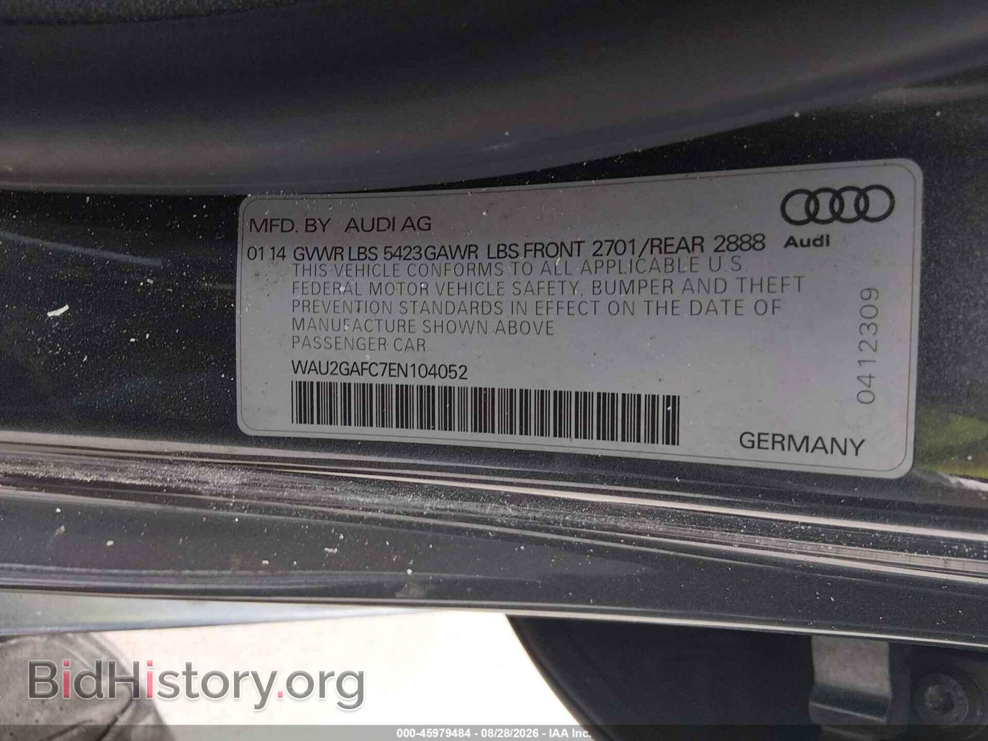 2014 AUDI A7 - VIN: WAU2GAFC7EN104052 - Photo 9