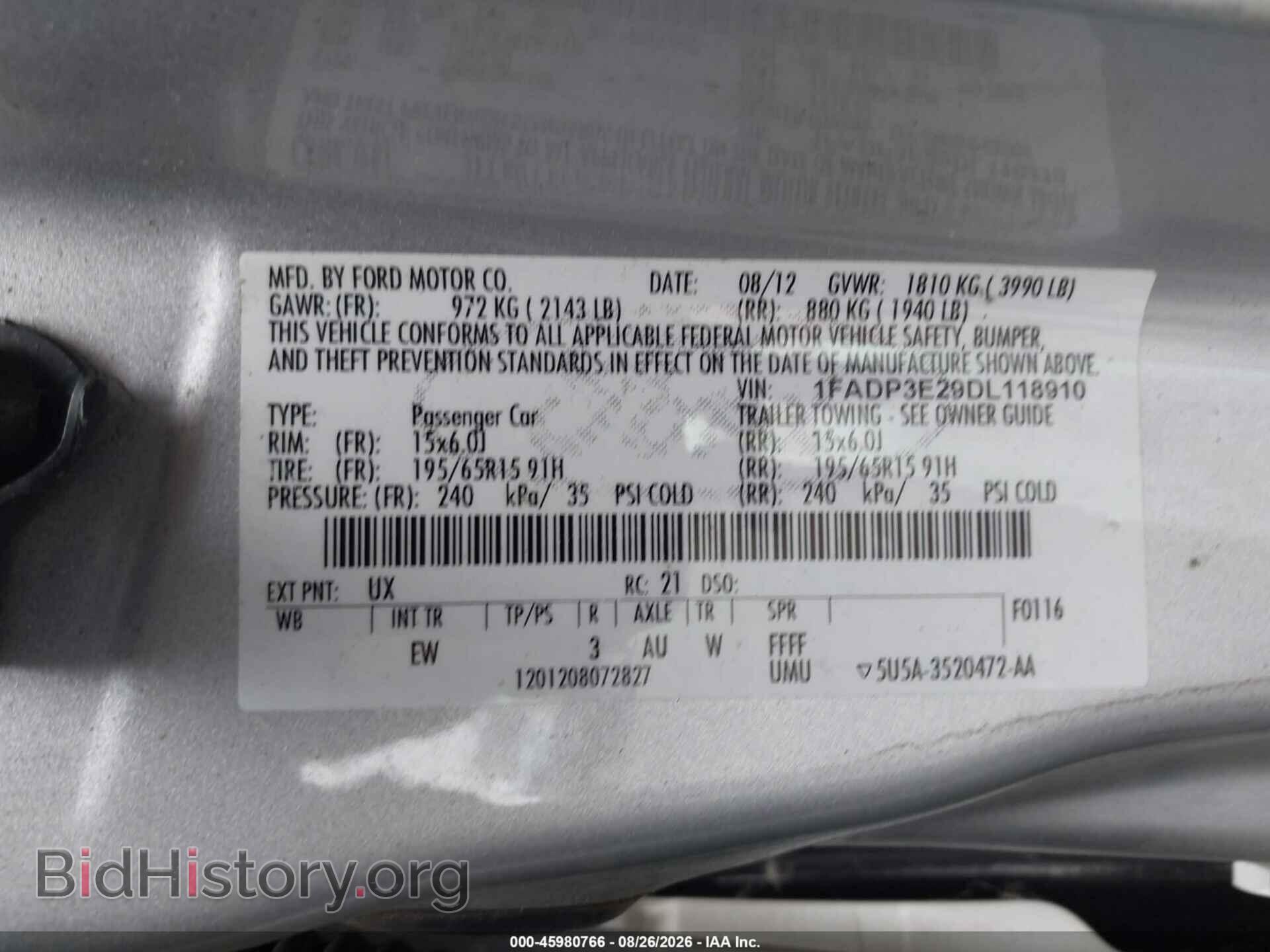 2013 FORD FOCUS - VIN: 1FADP3E29DL118910 - Photo 9