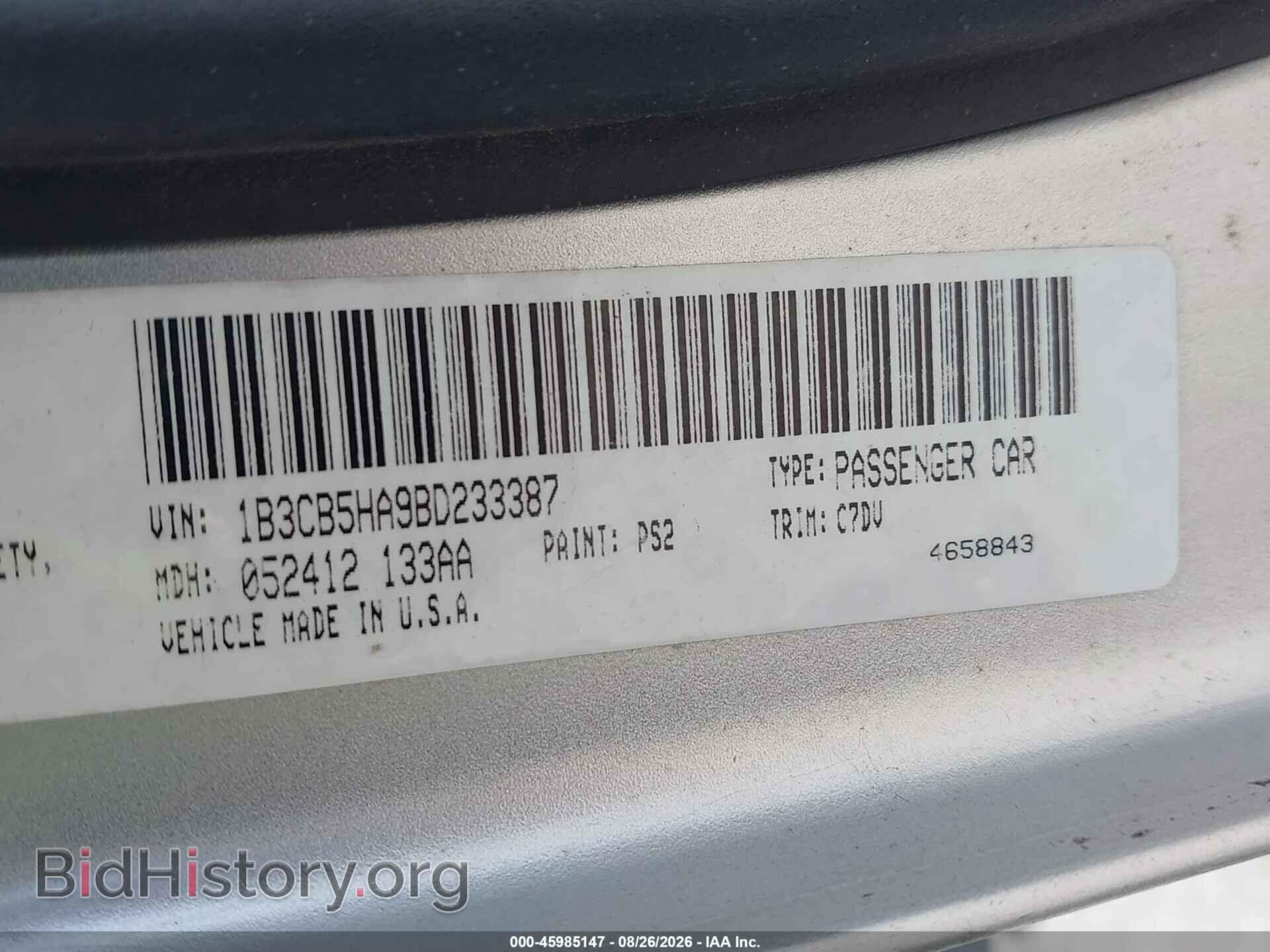2011 DODGE CALIBER - VIN: 1B3CB5HA9BD233387 - Фото 9