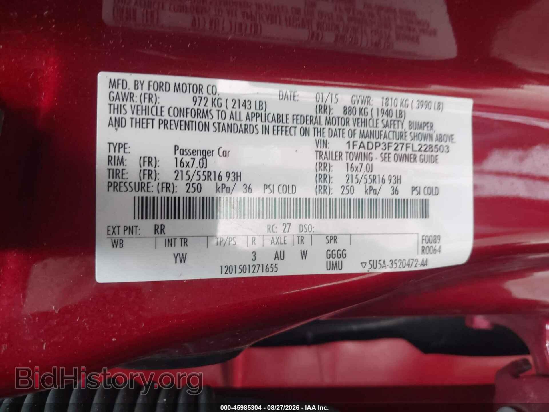 2015 FORD FOCUS - VIN: 1FADP3F27FL228503 - Photo 9