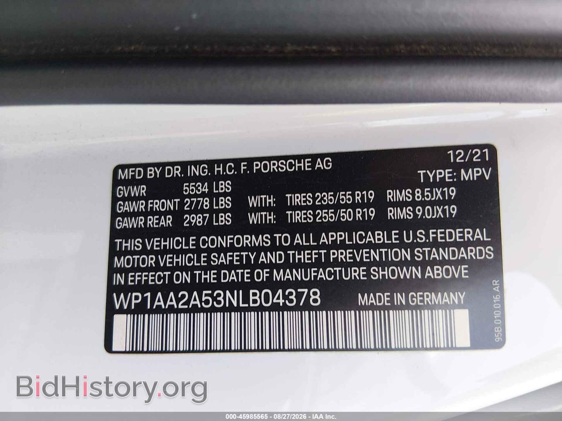 2022 PORSCHE MACAN - VIN: WP1AA2A53NLB04378 - Photo 9