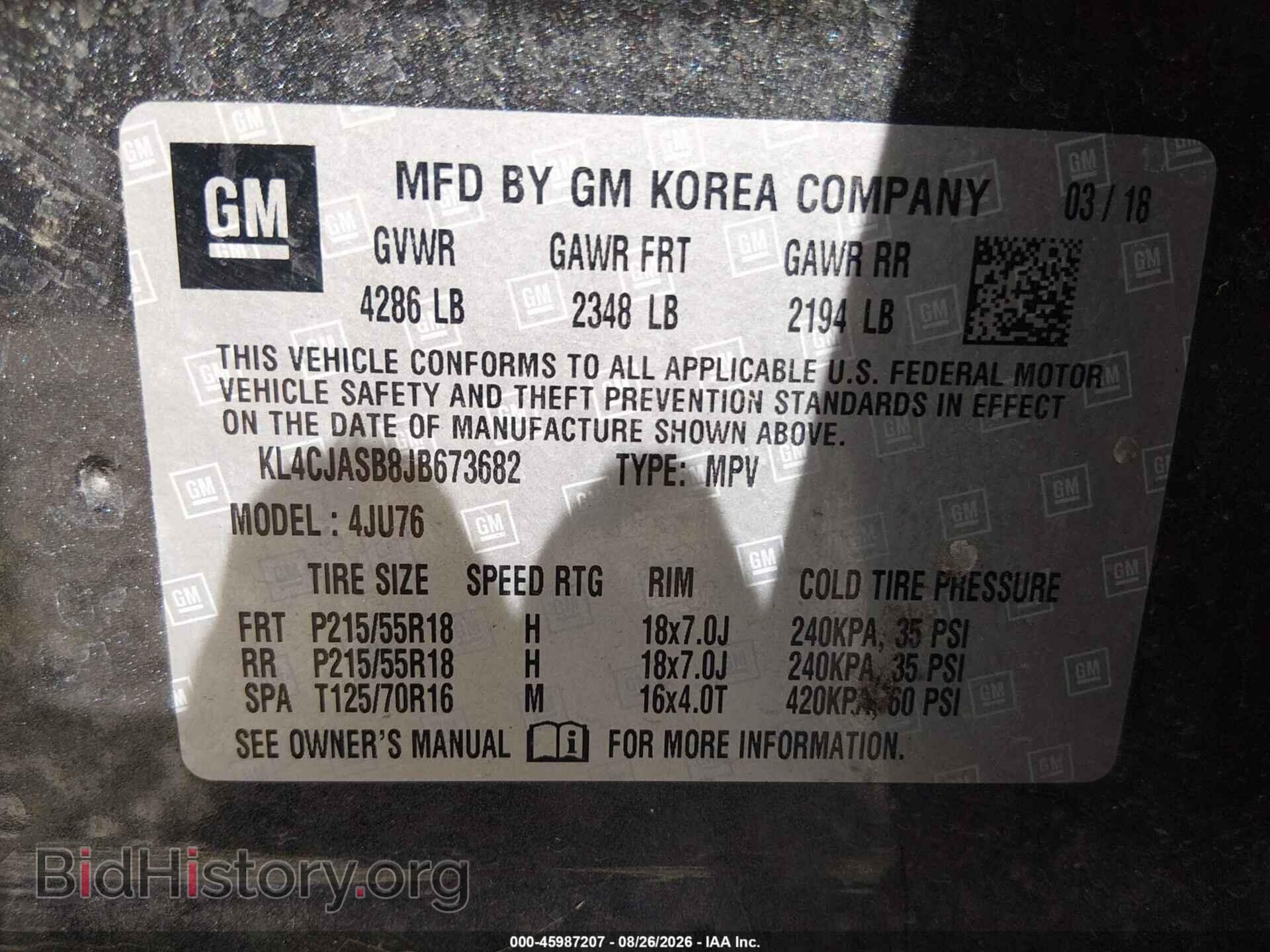 2018 BUICK ENCORE - VIN: KL4CJASB8JB673682 - Photo 9