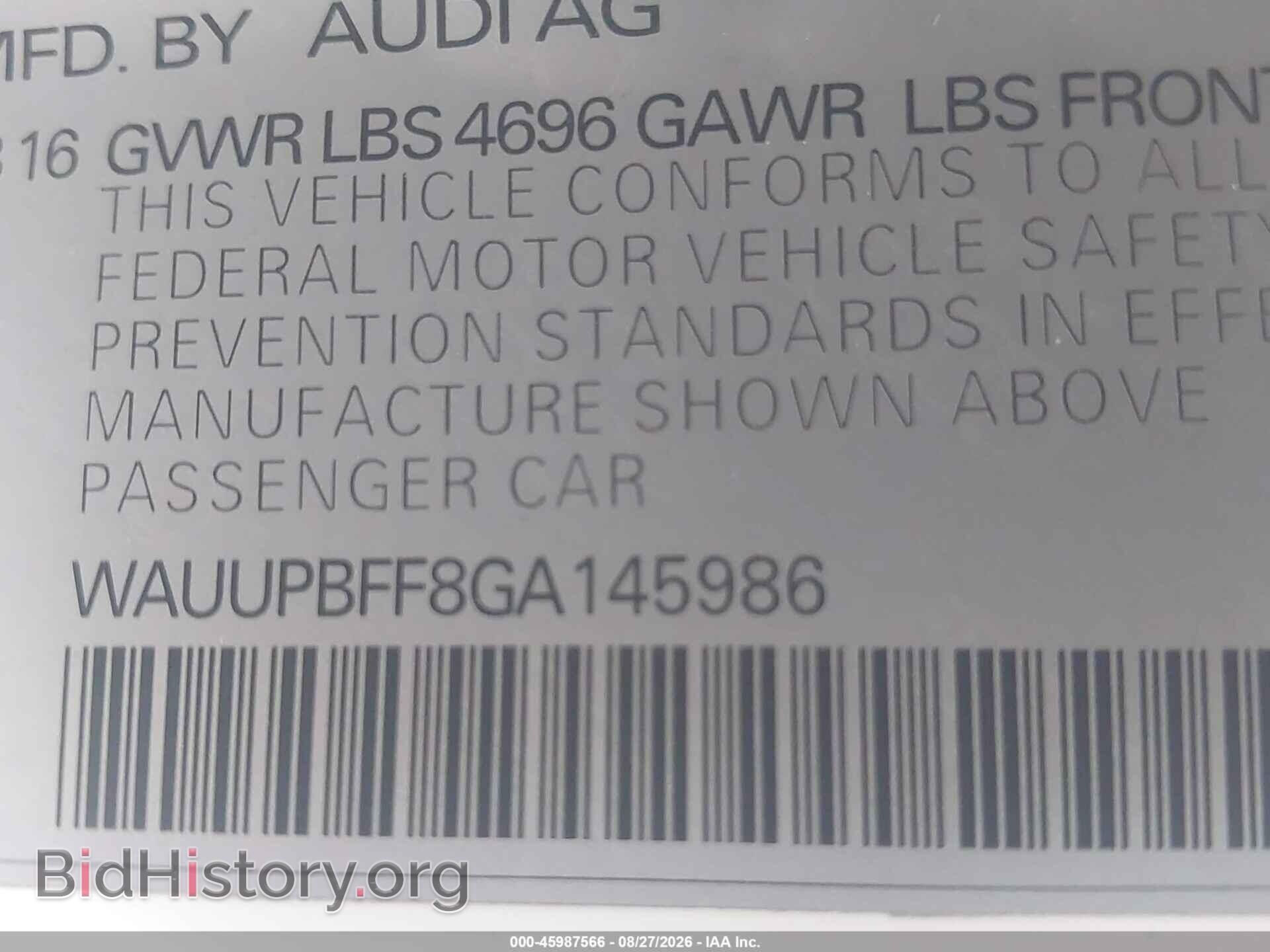 2016 AUDI A3 E-TRON - VIN: WAUUPBFF8GA145986 - Фото 9