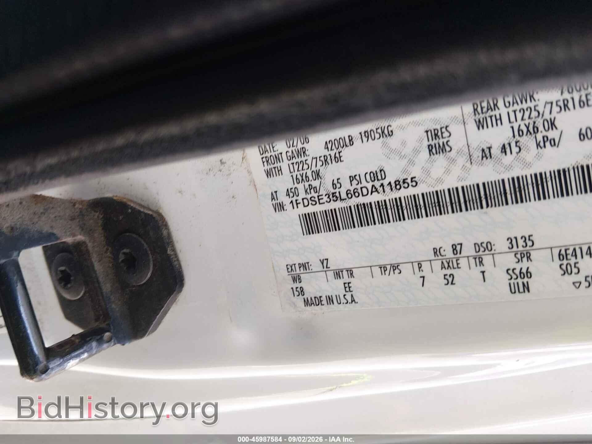 2006 FORD ECONOLINE - VIN: 1FDSE35L66DA11855 - Фото 8