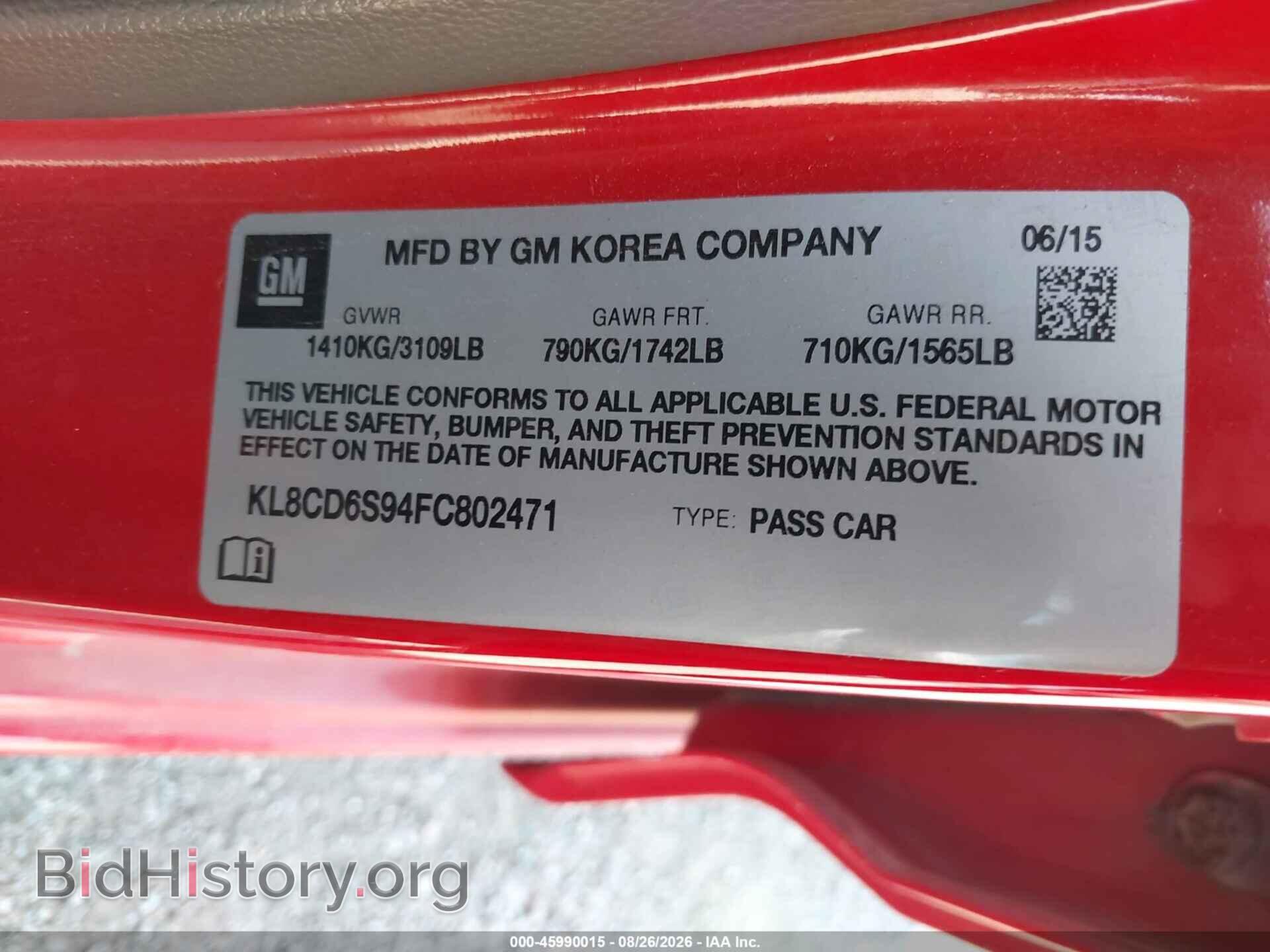 2015 CHEVROLET SPARK - VIN: KL8CD6S94FC802471 - Photo 9