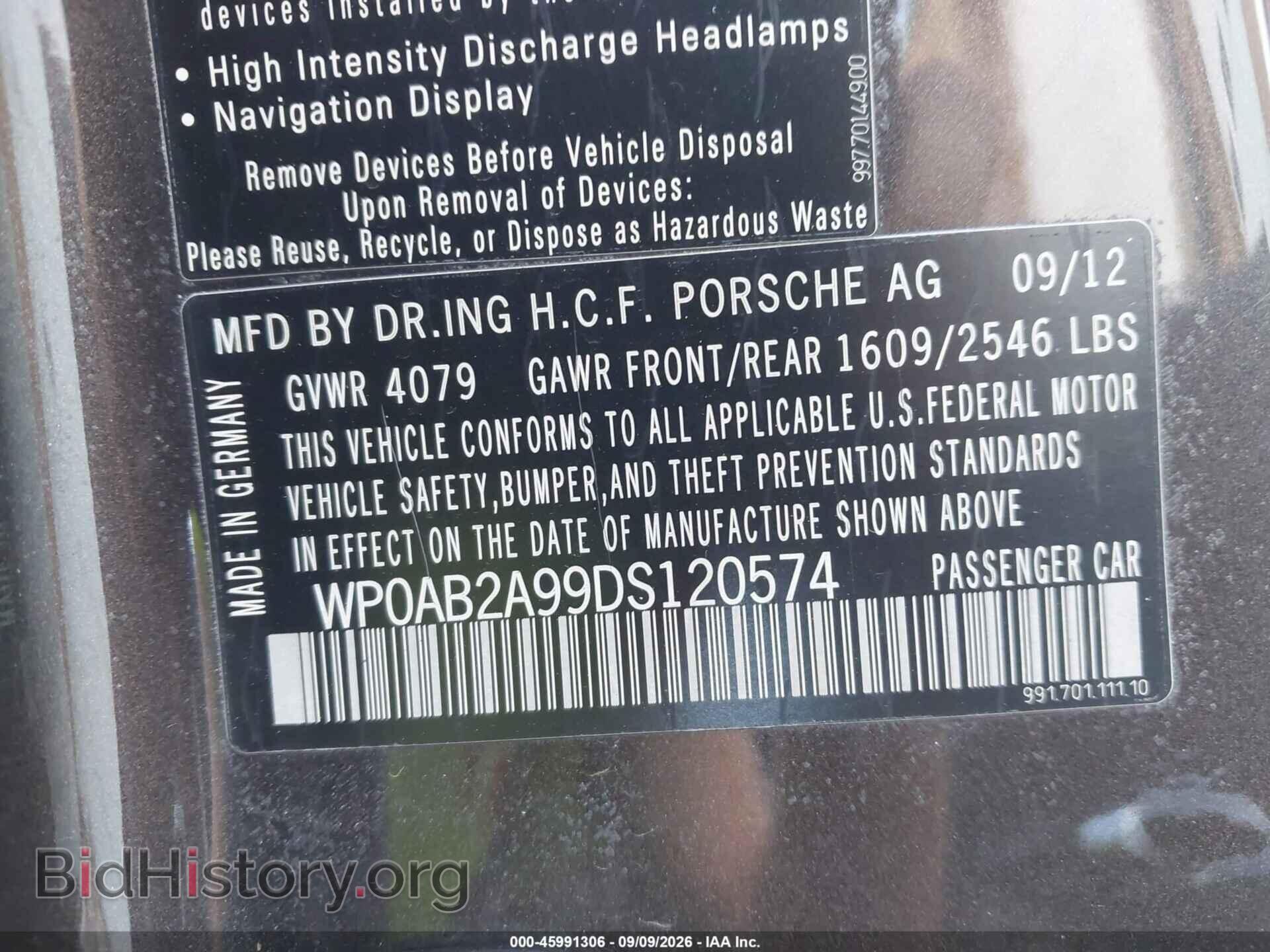 2013 PORSCHE 911 - VIN: WP0AB2A99DS120574 - Photo 9