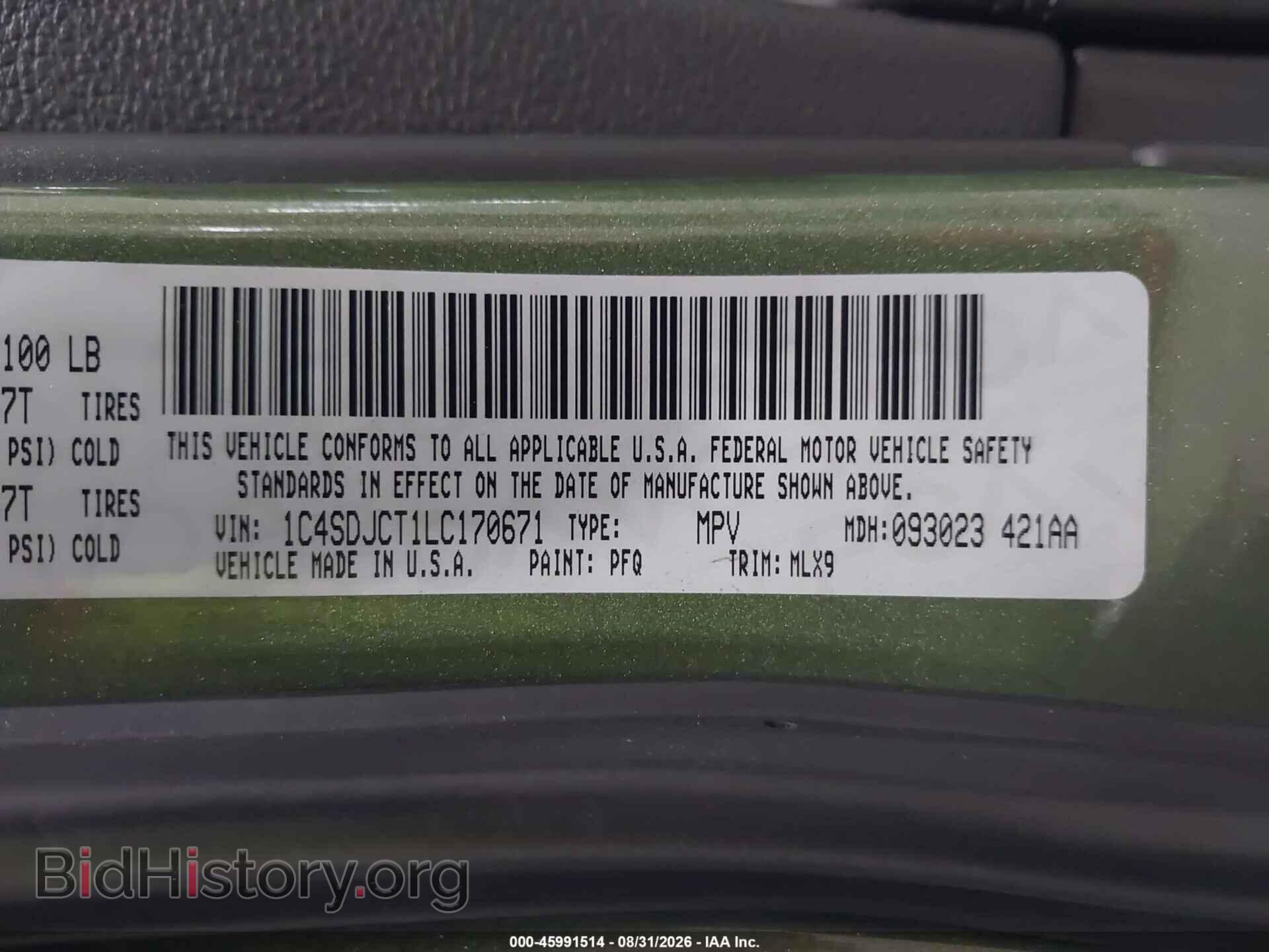 2020 DODGE DURANGO - VIN: 1C4SDJCT1LC170671 - Photo 9