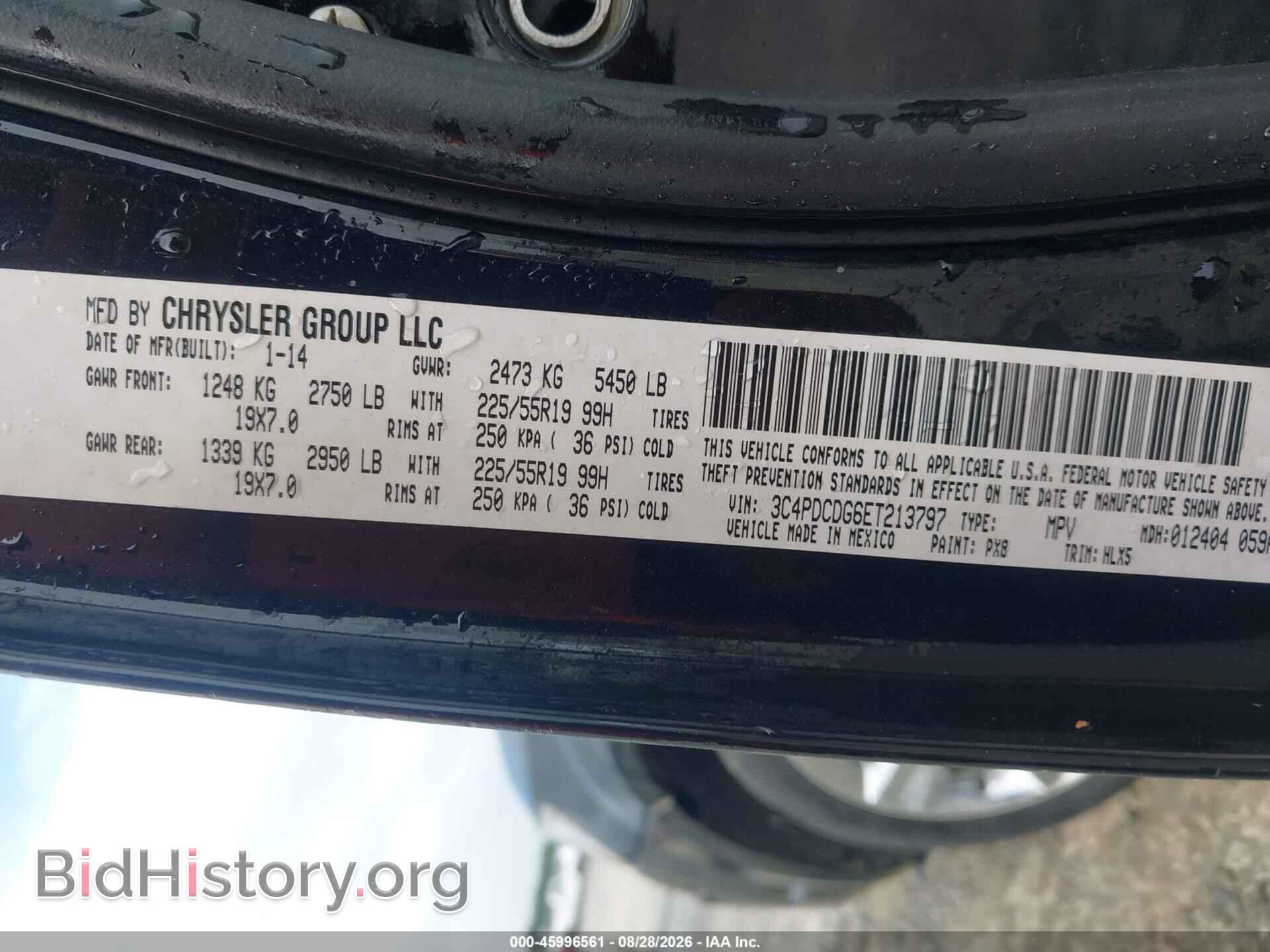 2014 DODGE JOURNEY - VIN: 3C4PDCDG6ET213797 - Фото 9