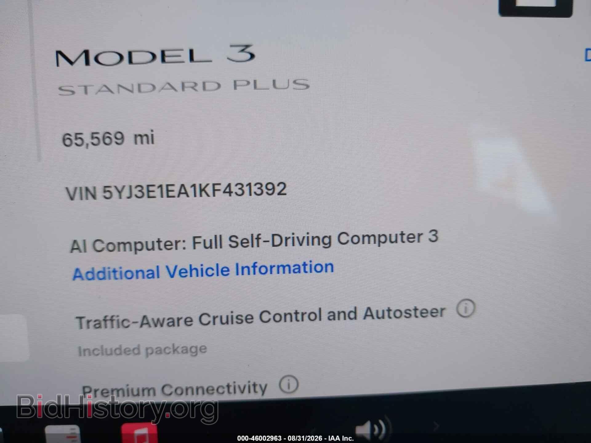 2019 TESLA MODEL 3 - VIN: 5YJ3E1EA1KF431392 - Photo 15