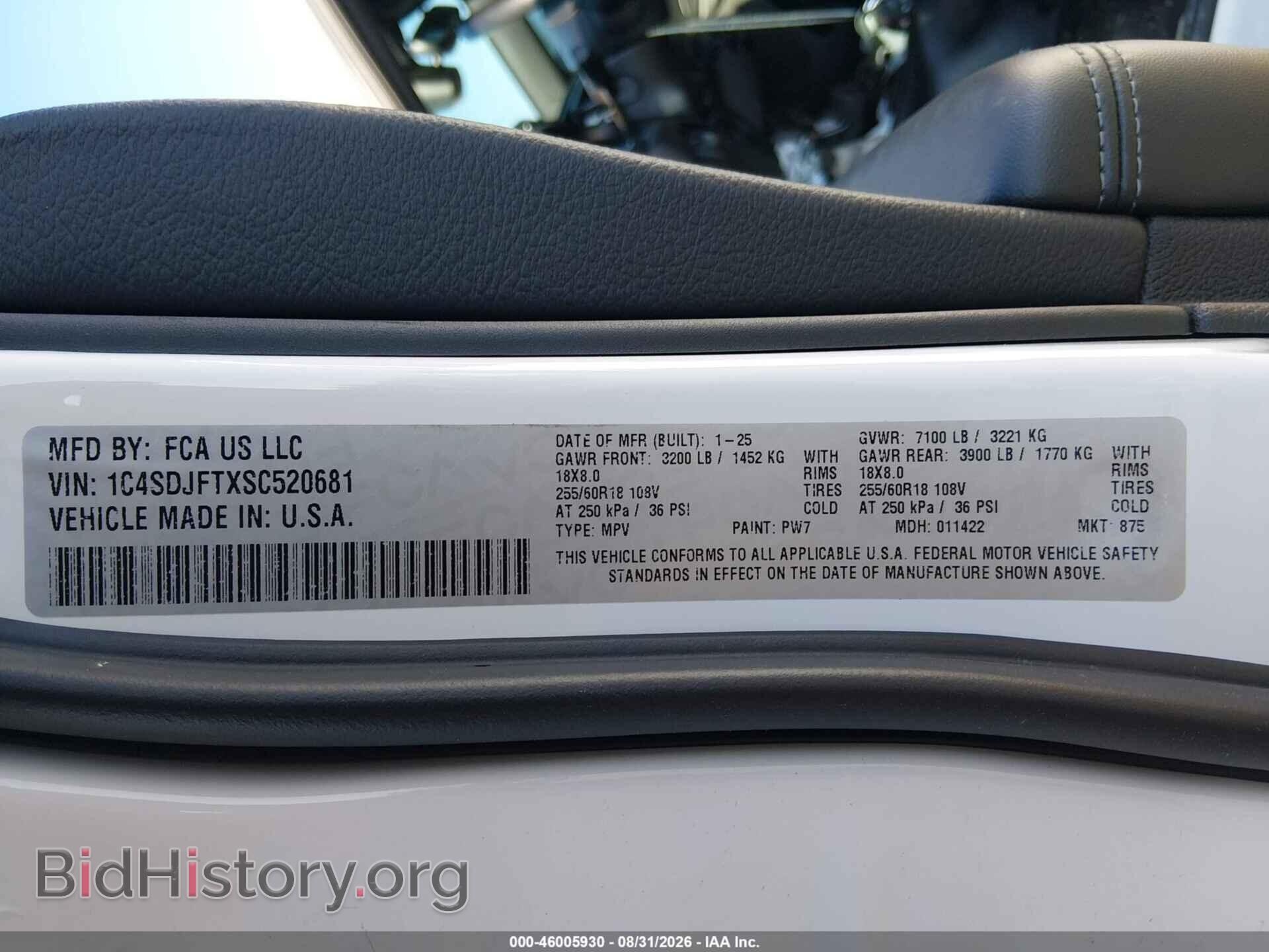 2025 DODGE DURANGO - VIN: 1C4SDJFTXSC520681 - Фото 9