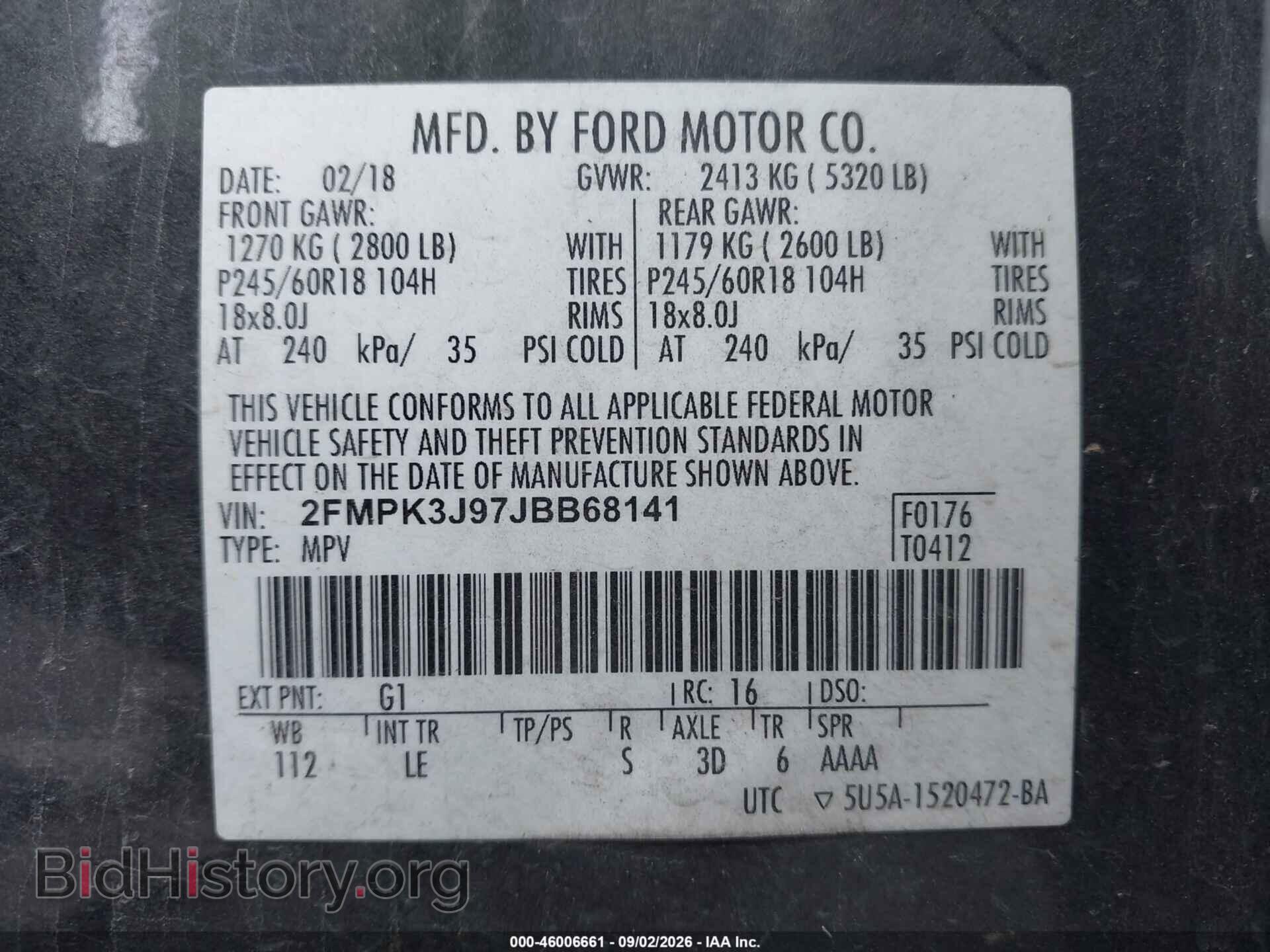 2018 FORD EDGE - VIN: 2FMPK3J97JBB68141 - Фото 9