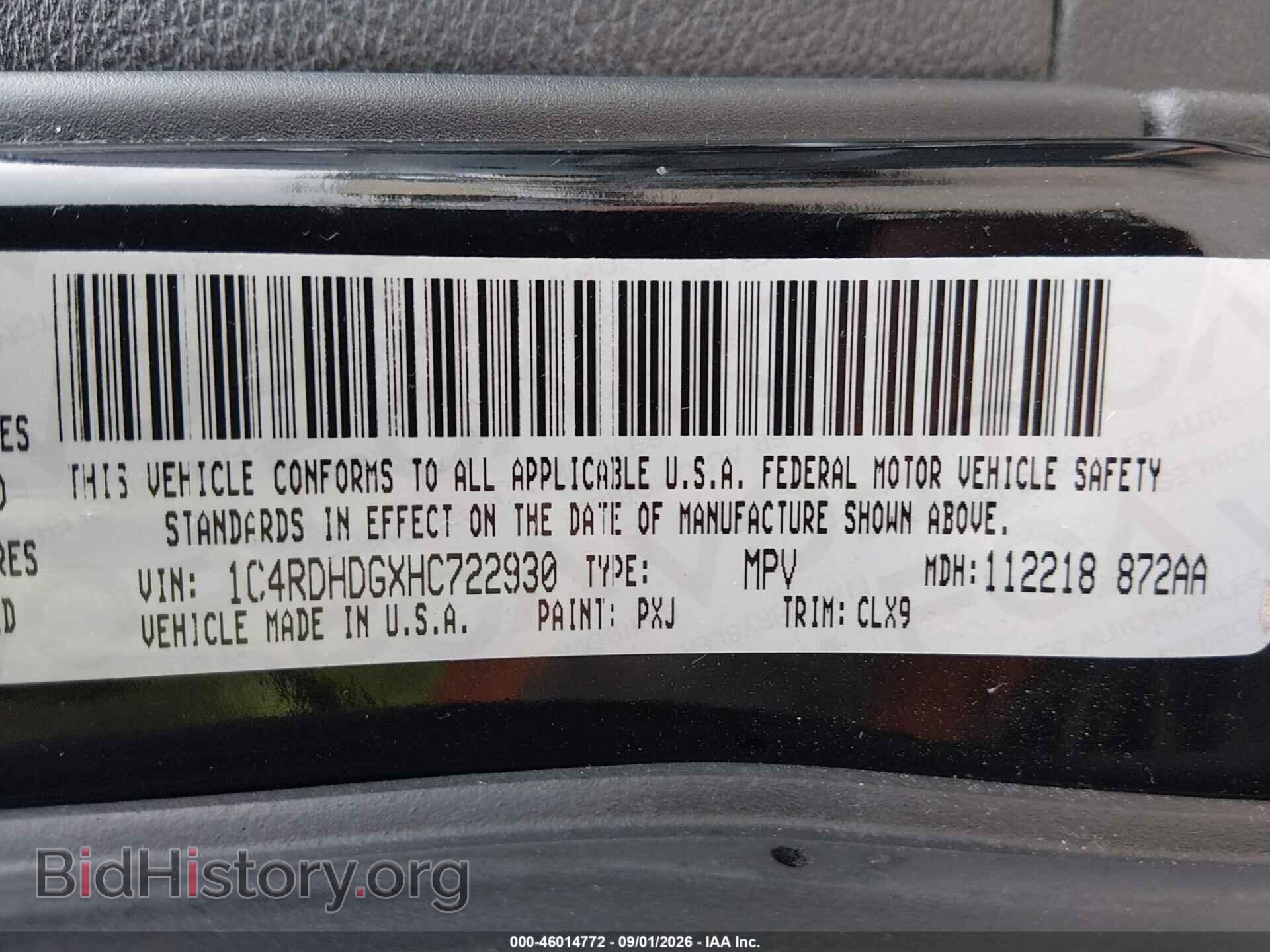 2017 DODGE DURANGO - VIN: 1C4RDHDGXHC722930 - Photo 9