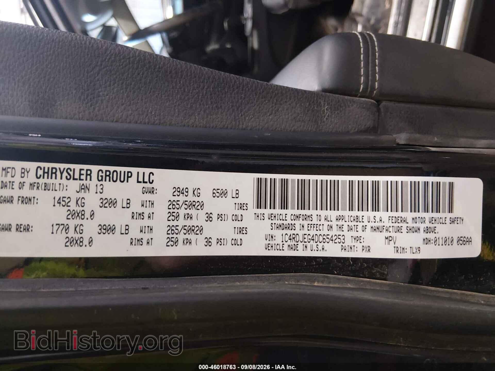 2013 DODGE DURANGO - VIN: 1C4RDJEG4DC654253 - Фото 9