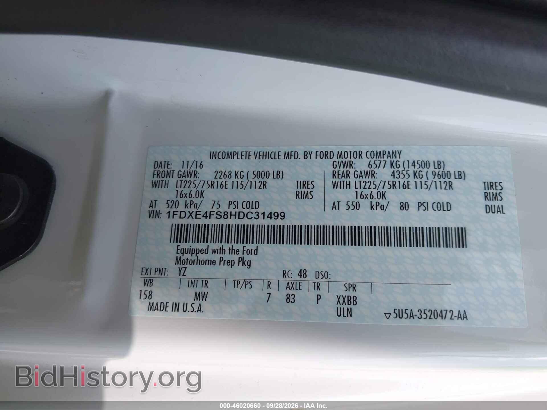 2017 FORD E-450 CUTAWAY - VIN: 1FDXE4FS8HDC31499 - Photo 9