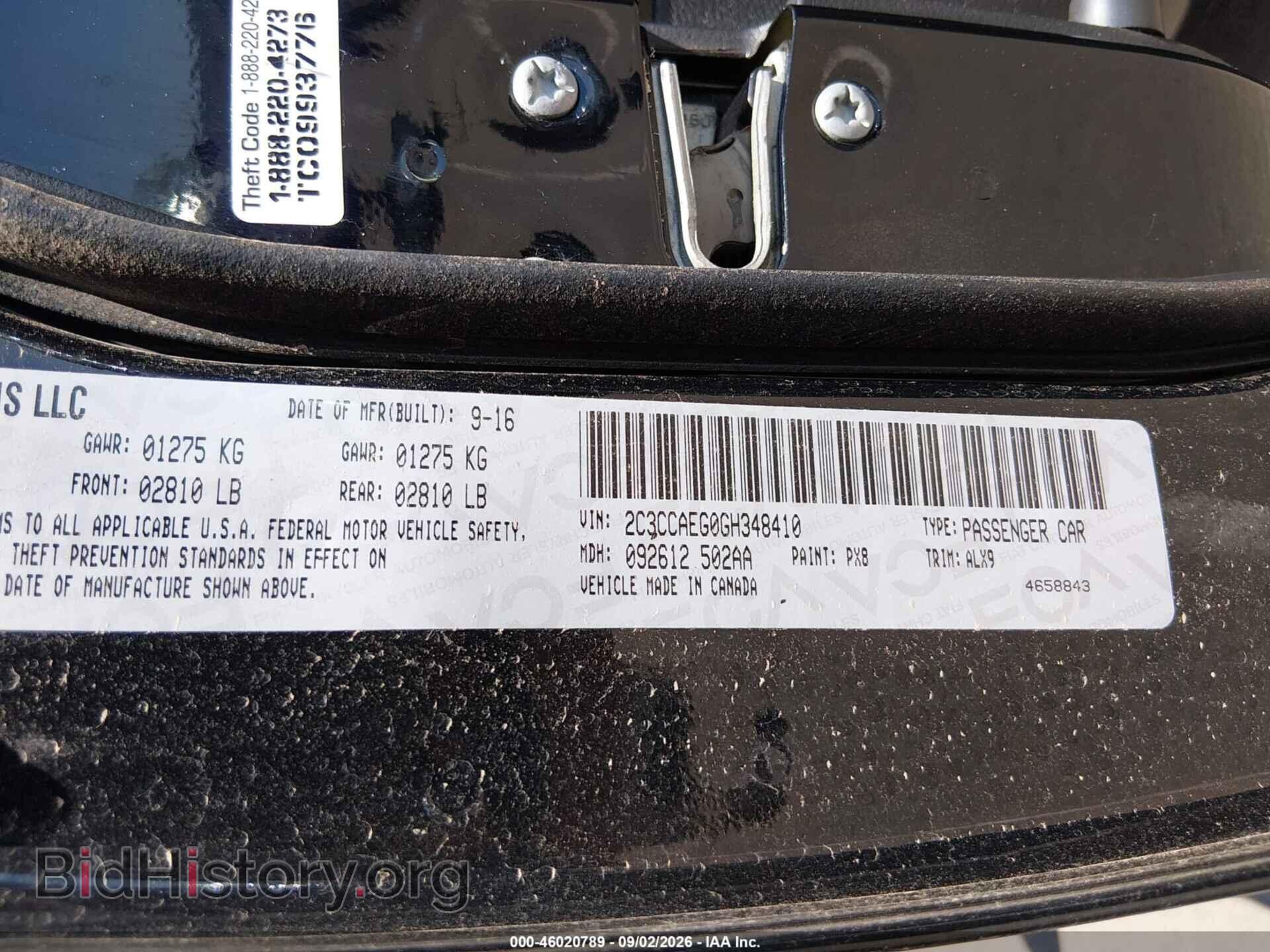 2016 CHRYSLER 300C - VIN: 2C3CCAEG0GH348410 - Фото 9