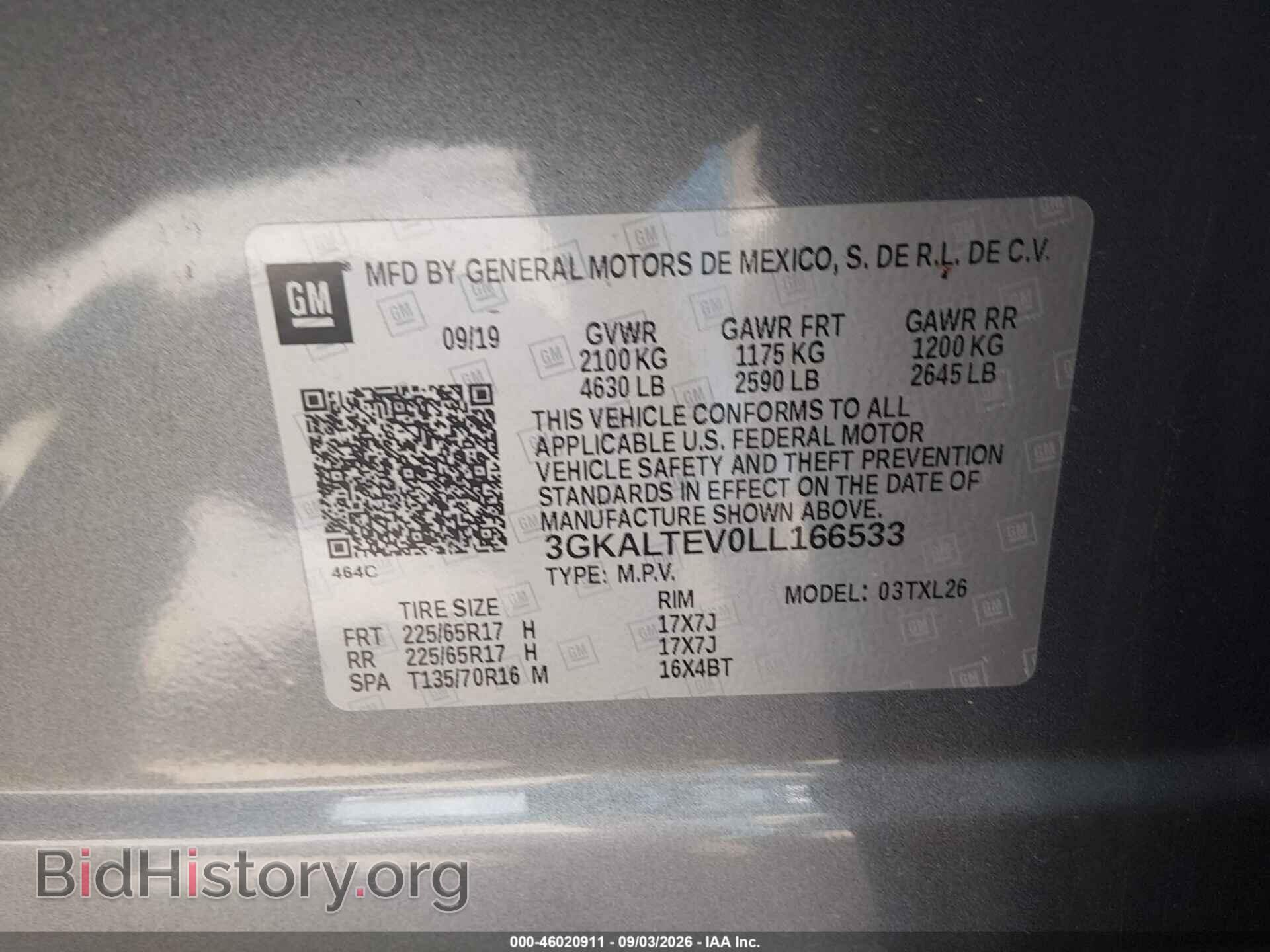 2020 GMC TERRAIN - VIN: 3GKALTEV0LL166533 - Фото 9
