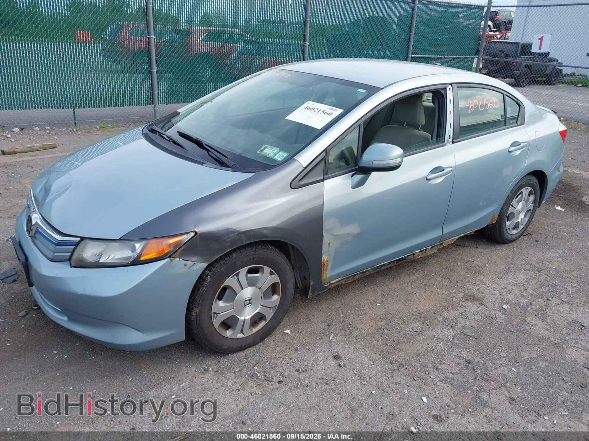 2012 HONDA CIVIC HYBRID - VIN: JHMFB4F27CS007720 - Фото 2