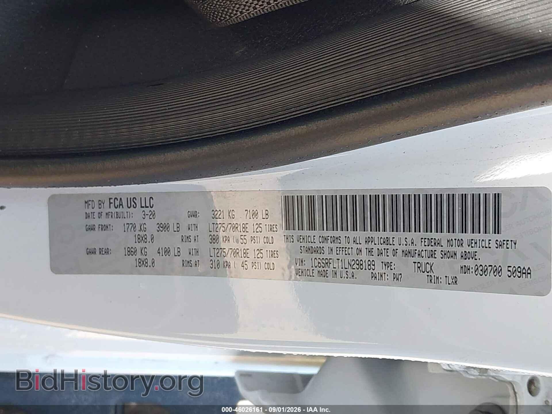 2020 RAM 1500 - VIN: 1C6SRFLT1LN298189 - Photo 9