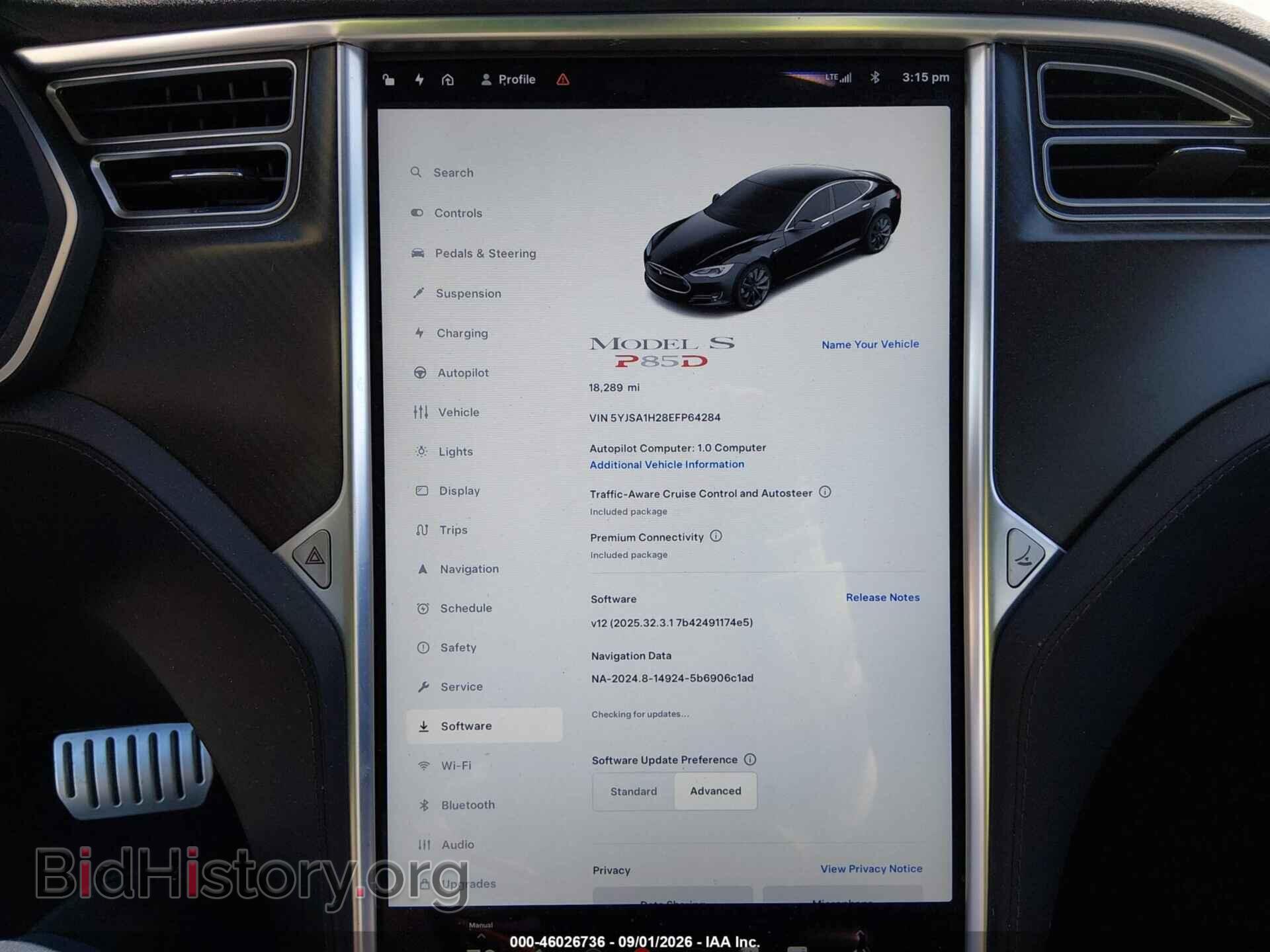 2014 TESLA MODEL S - VIN: 5YJSA1H28EFP64284 - Photo 18
