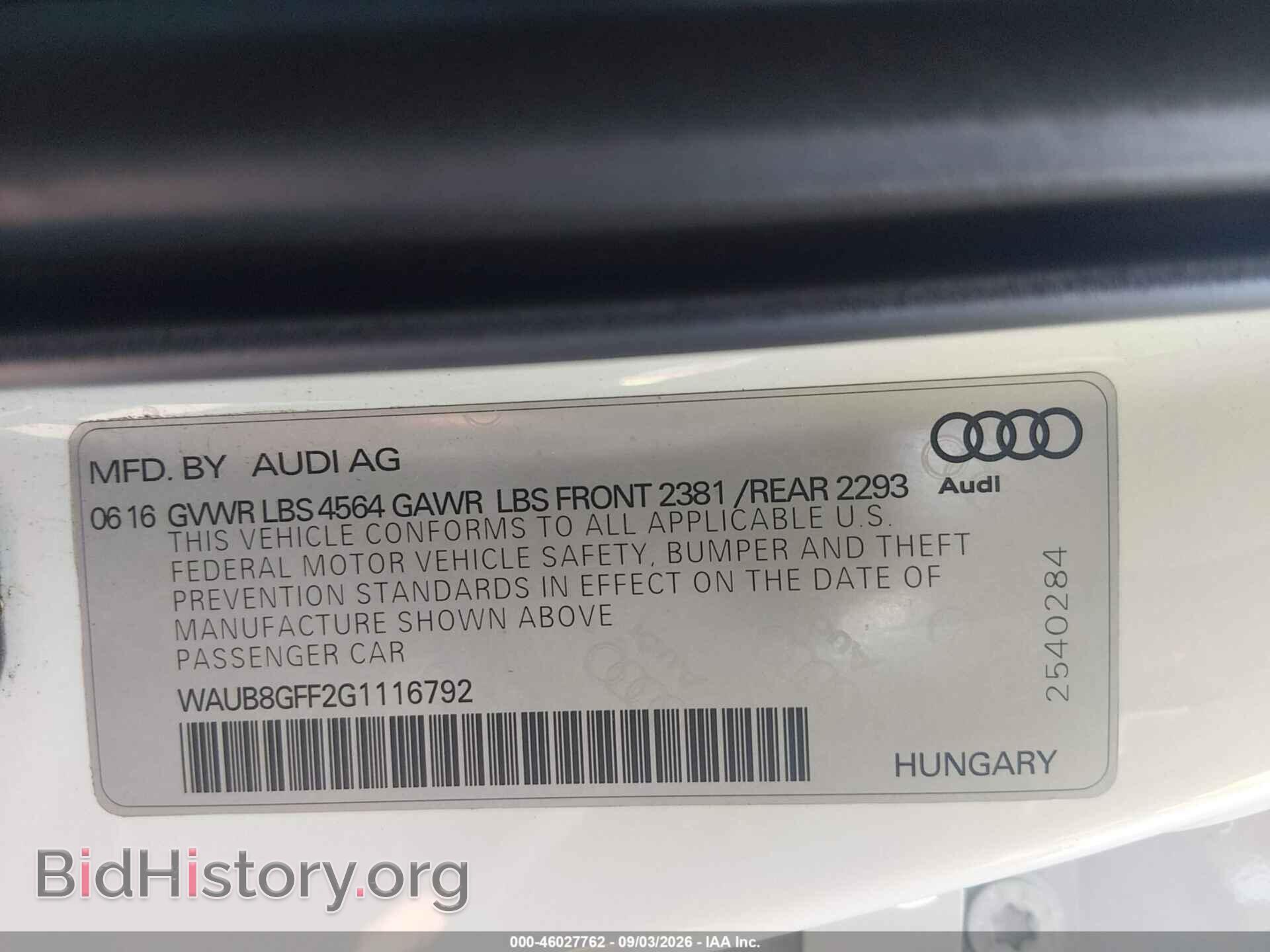 2016 AUDI A3 - VIN: WAUB8GFF2G1116792 - Photo 9