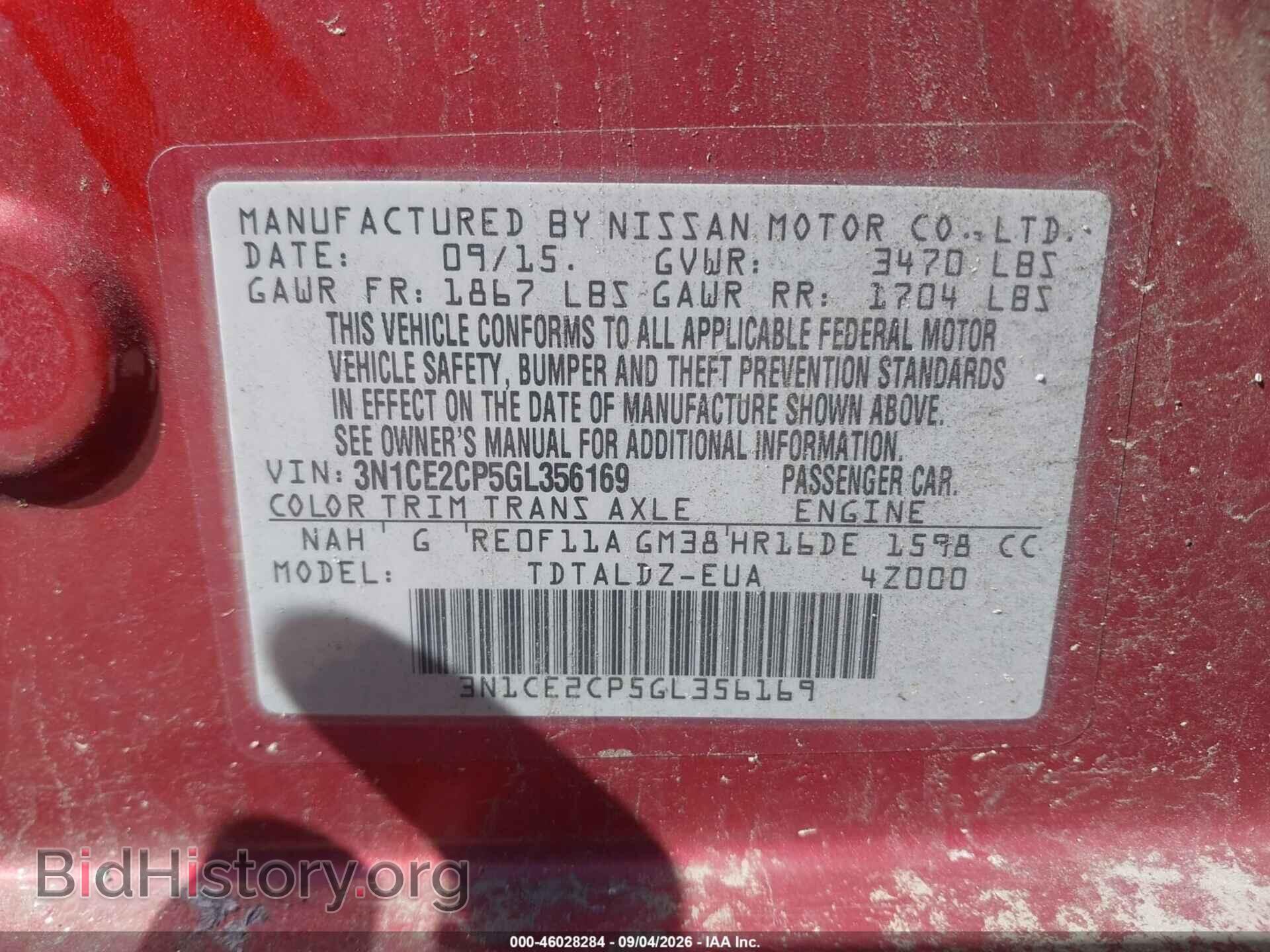 2016 NISSAN VERSA NOTE - VIN: 3N1CE2CP5GL356169 - Photo 9