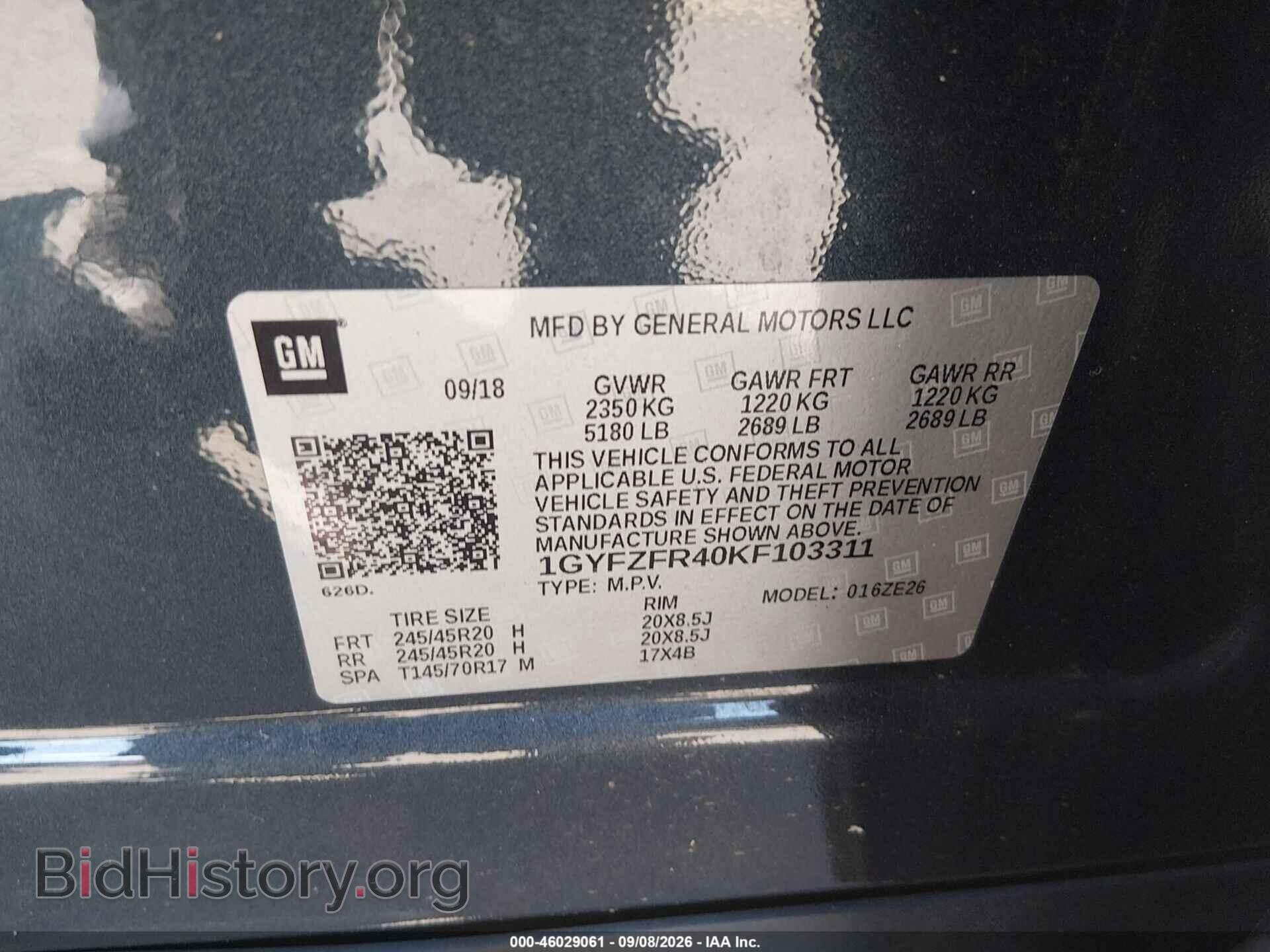 2019 CADILLAC XT4 - VIN: 1GYFZFR40KF103311 - Фото 9